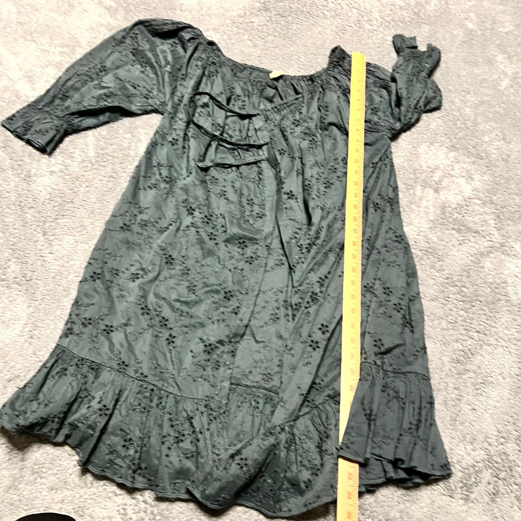 Vintage Sunday Wrap Dress Tunic Womens Medium Blue Green Lace Boho Mini Dress M Womens Green Blue Lace Boho Mini Sunday Wrap Dress Tunic Size M / US 6-8 / IT 42-44 - 5 Thumbnail