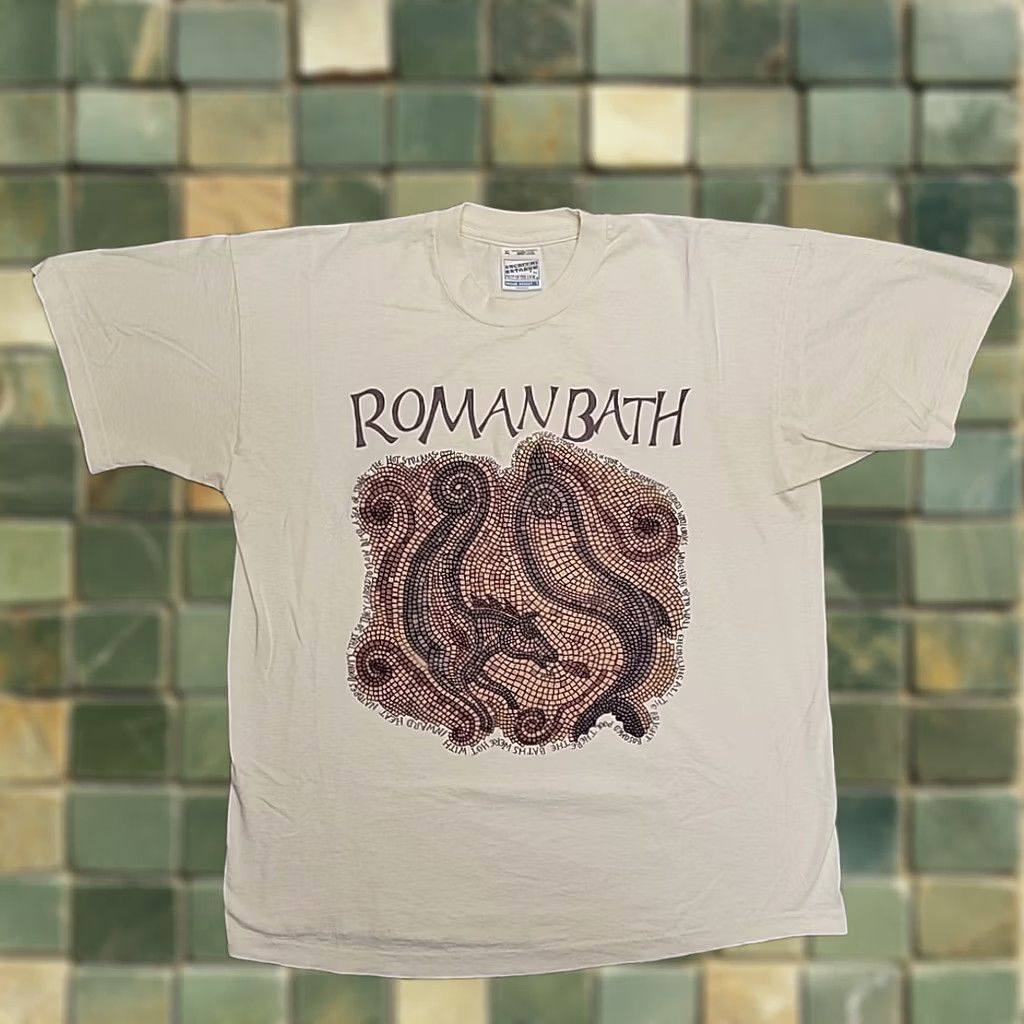 Vintage Vintage Screen Stars Roman Bath Shirt Mens XL Cream Mosaic Graphic Single Stitch USA Size US XL / EU 56 / 4 - 1 Thumbnail