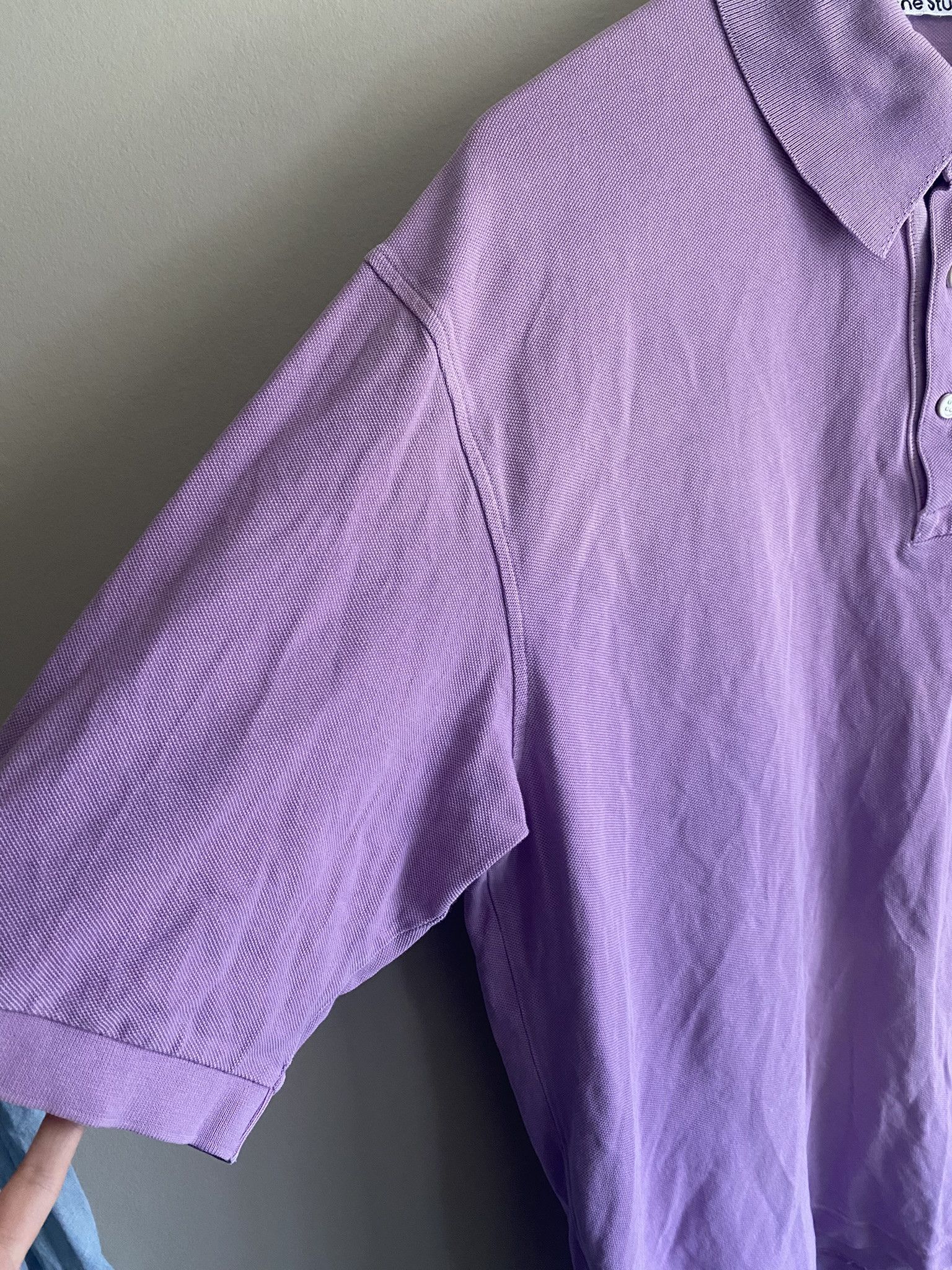 Acne Studios $300 - Cotton Polo Shirt - Washed Lilac Size US S / EU 44-46 / 1 - 8 Thumbnail