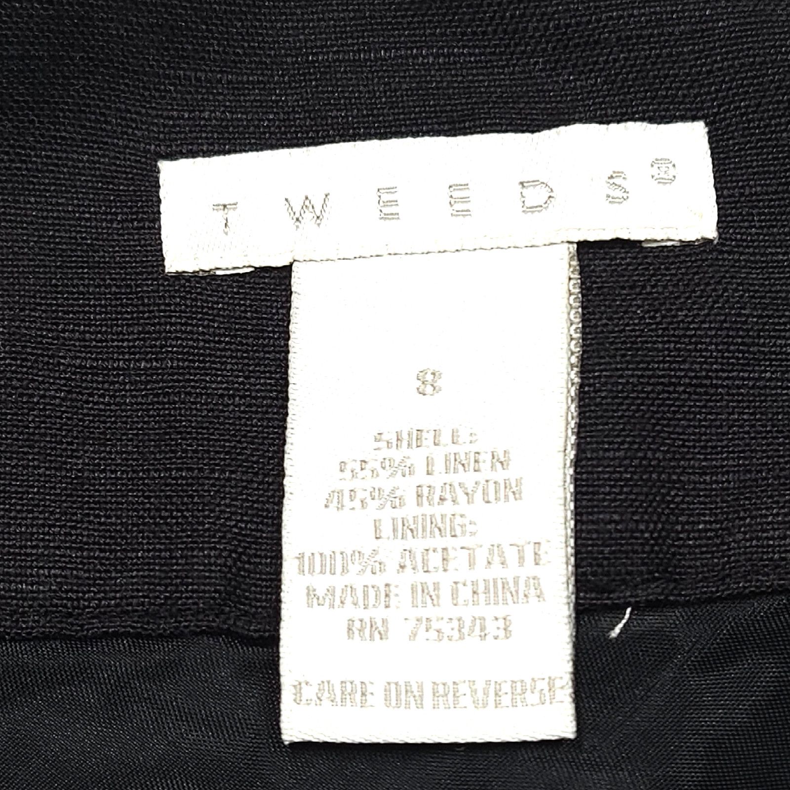 Other EUC Tweeds Flower Embroidery Flare Skirt Sz. 8 Black White Size 30" / US 8 / IT 44 - 4 Thumbnail