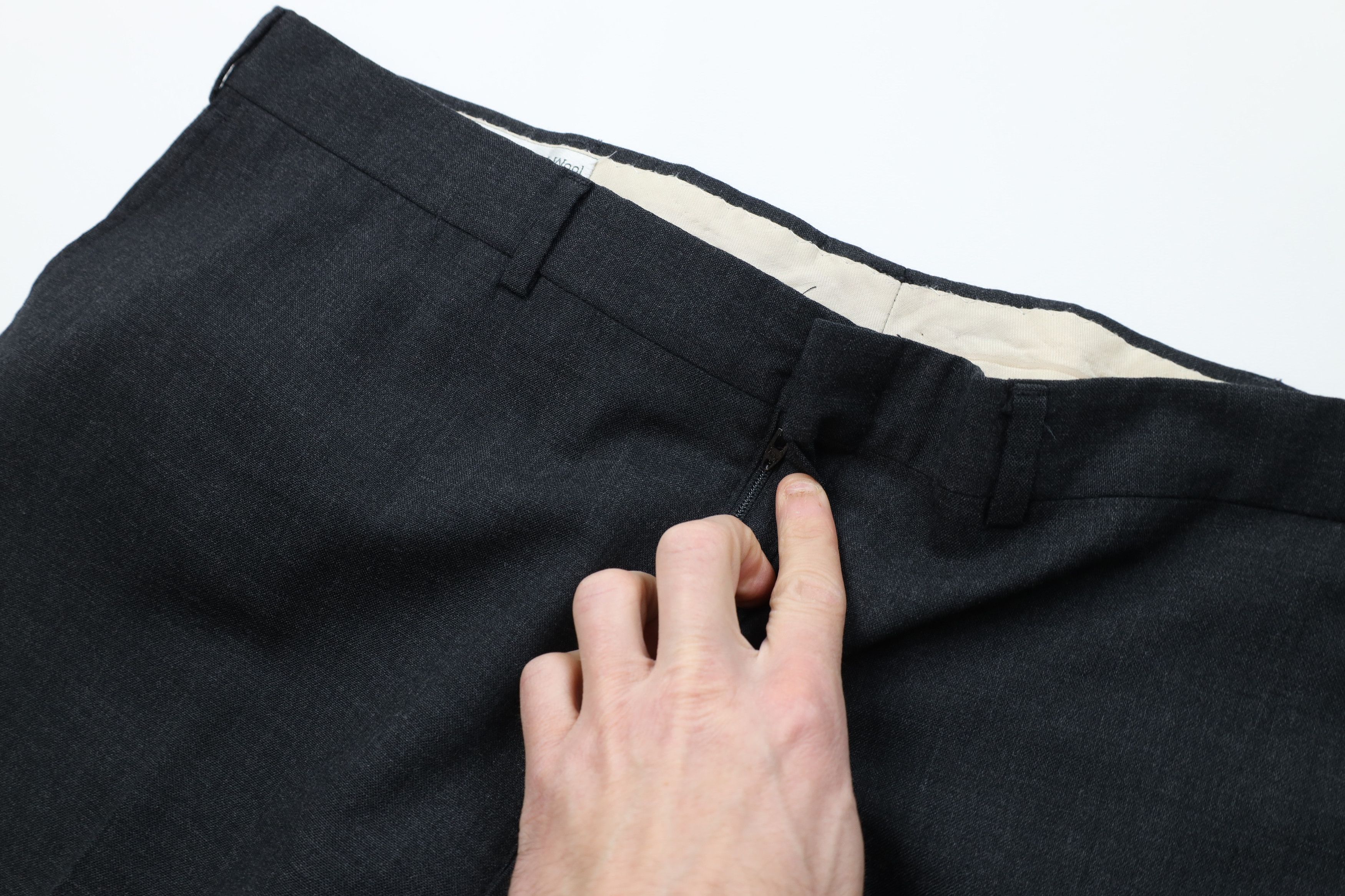 Vintage Vintage 90s Streetwear Wool Wide Leg Chino Pants Gray USA Size US 38 / EU 54 - 6 Thumbnail