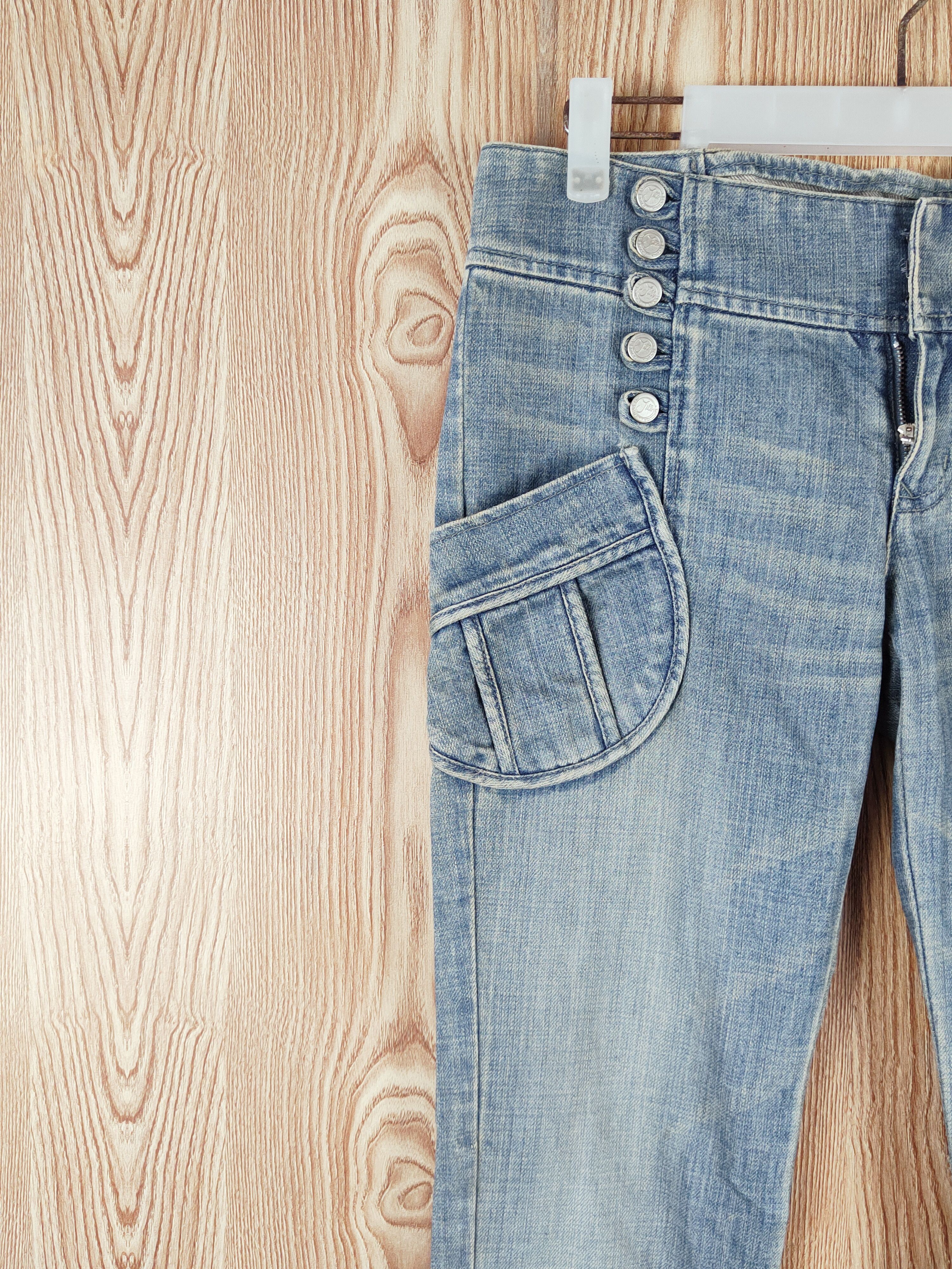 Jil Stuart Jill Stuart Blue Faded Distressed Ripped Jeans #W192 Size 27" / US 4 / IT 40 - 4 Thumbnail