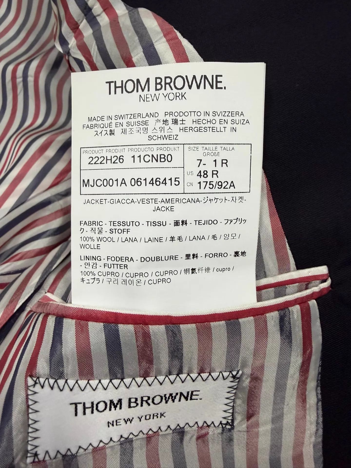 Thom Browne Thom Browne Classic 4-Bar Navy Gold Button Suit Size 48R - 5 Thumbnail
