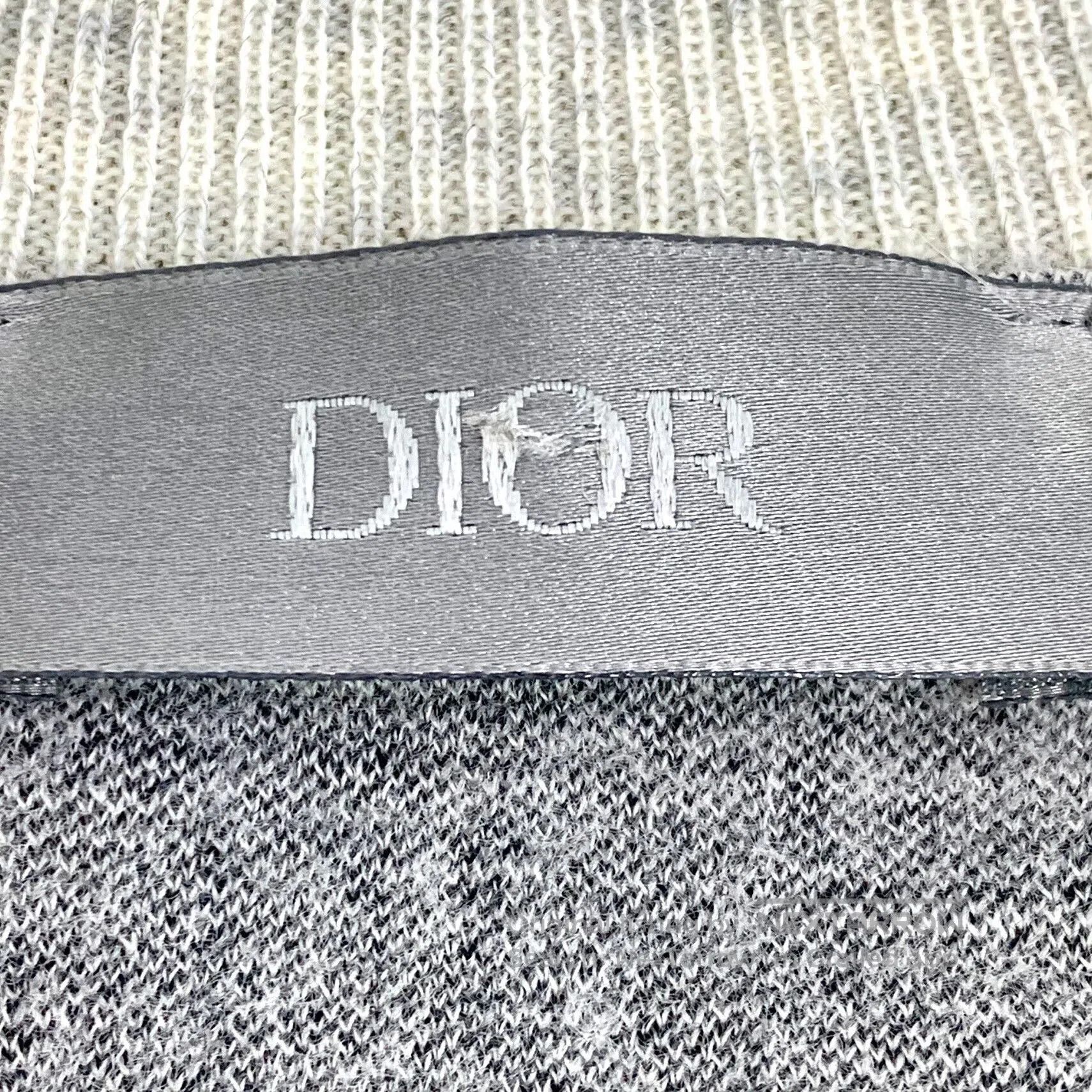 Dior gray lettered short sleeve wool tshirt. Size US XS / EU 42 / 0 - 5 Thumbnail