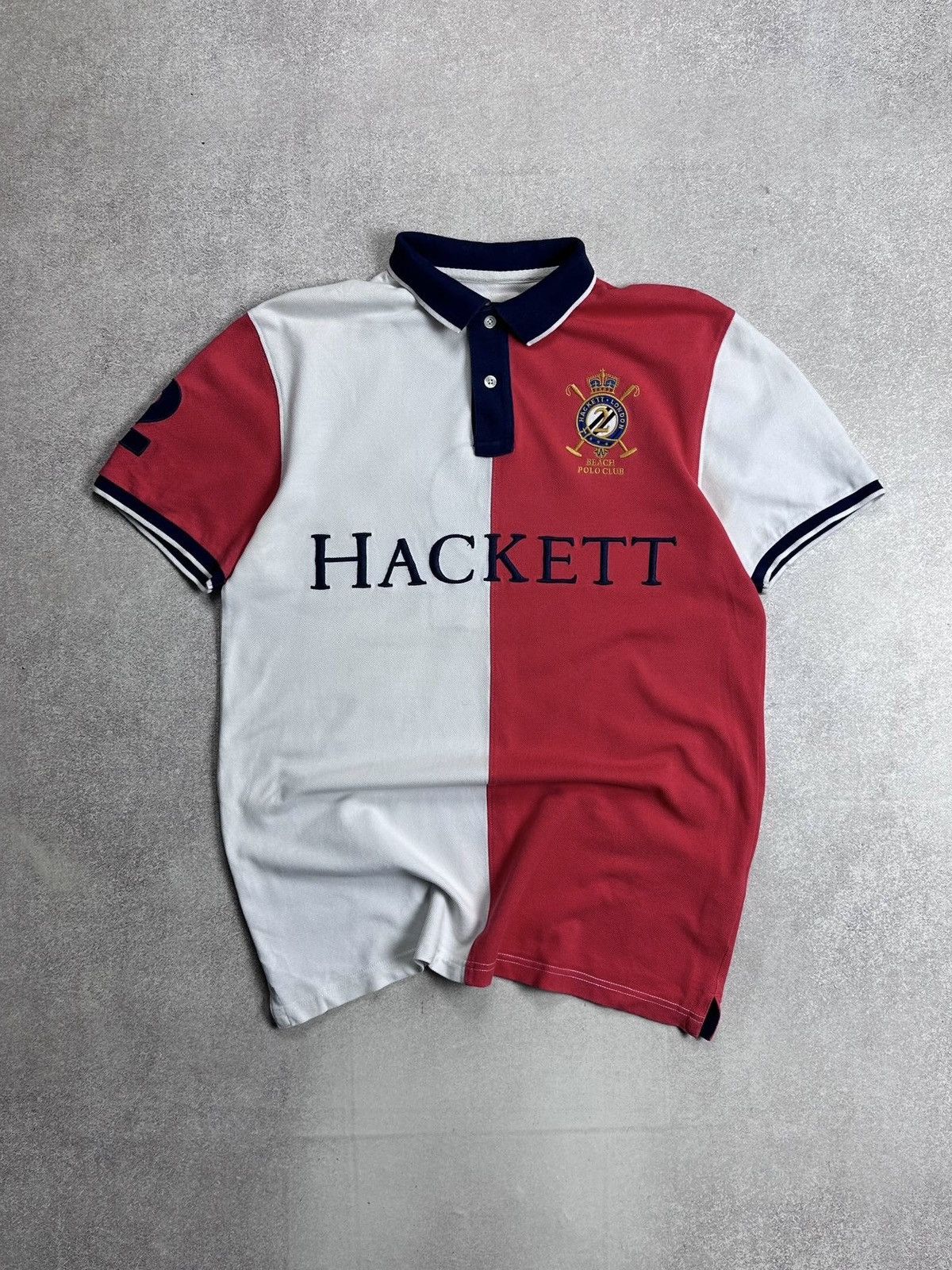 Hackett Vintage 90s Hackett Big Logo Archival Polo Shirt m Size US M / EU 48-50 / 2 - 1 Thumbnail