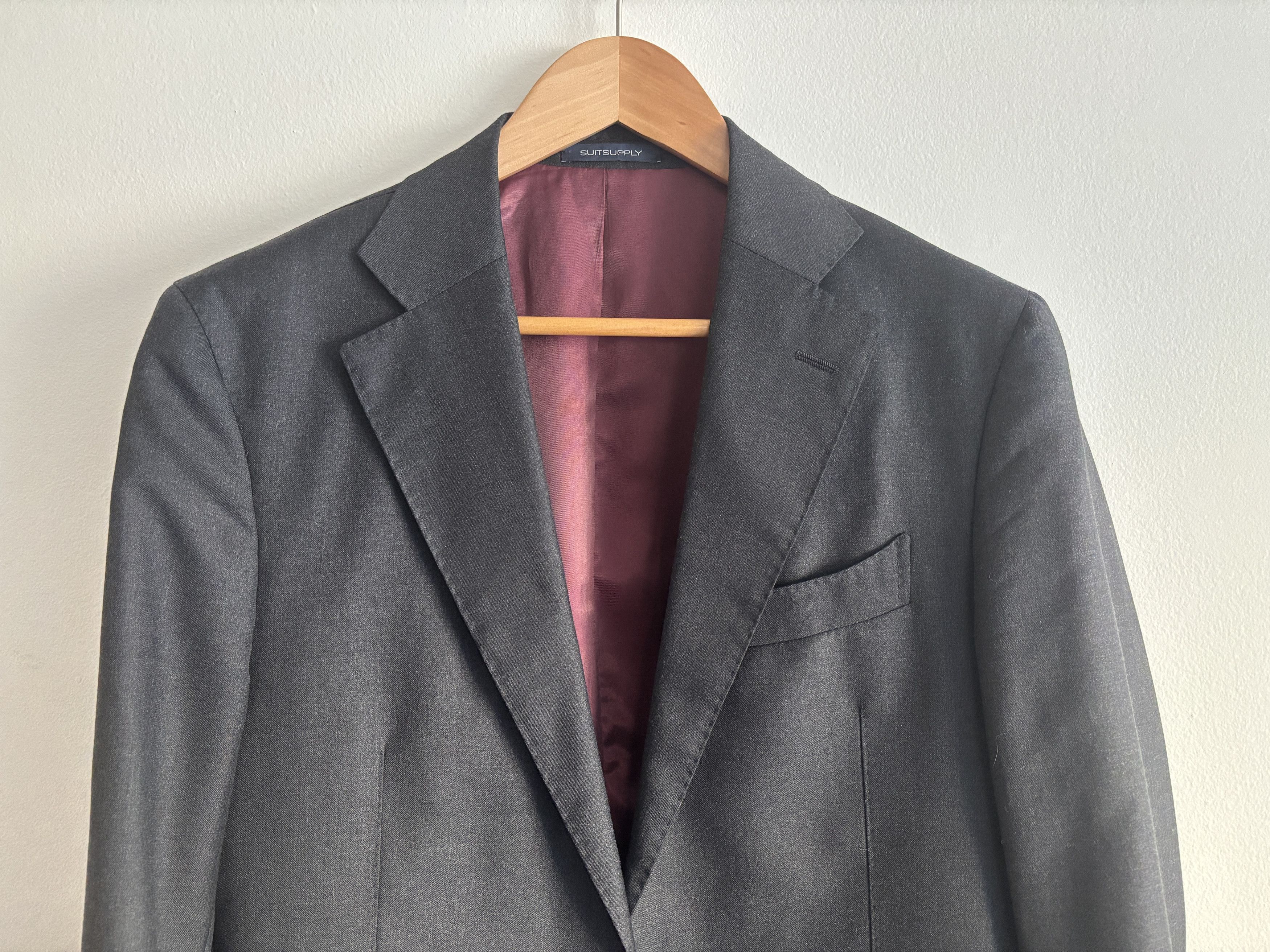 Suitsupply $575 Charcoal Sport Coat/ Blazer Surgeon’s Cuffs- 40 Size 40L - 2 Thumbnail