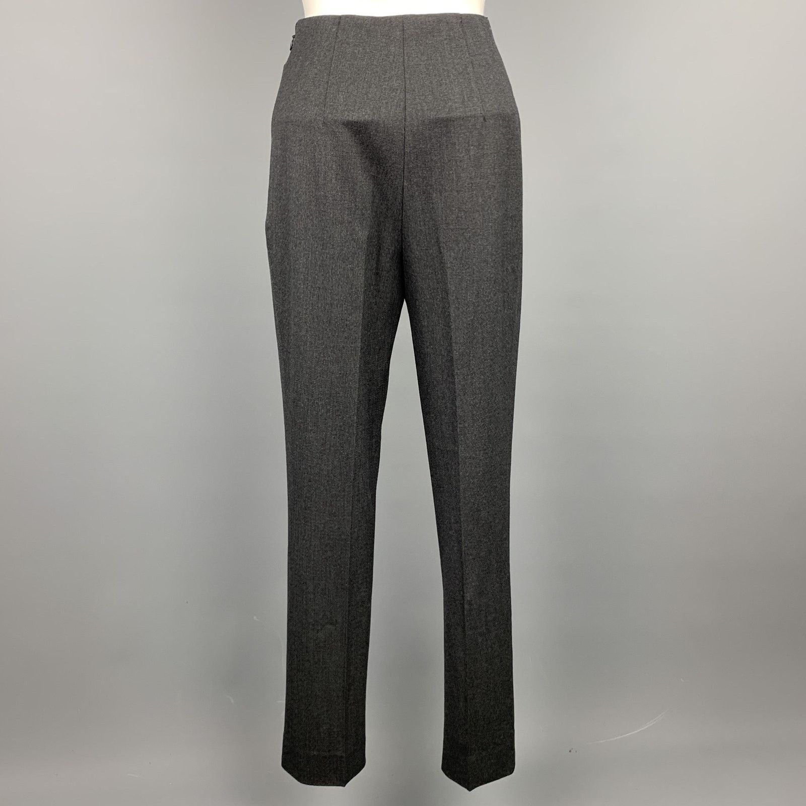 RALPH LAUREN Black Label Size 2 Charcoal Wool Dress Pants