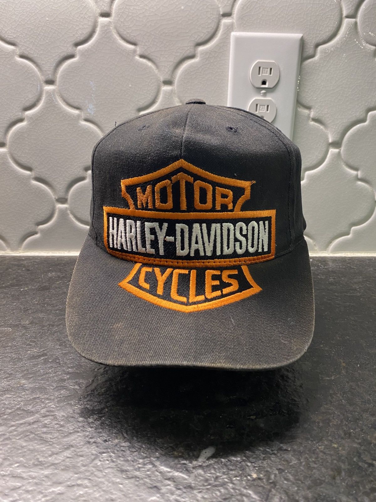 Vintage 90s Harley Davidson big logo snapback