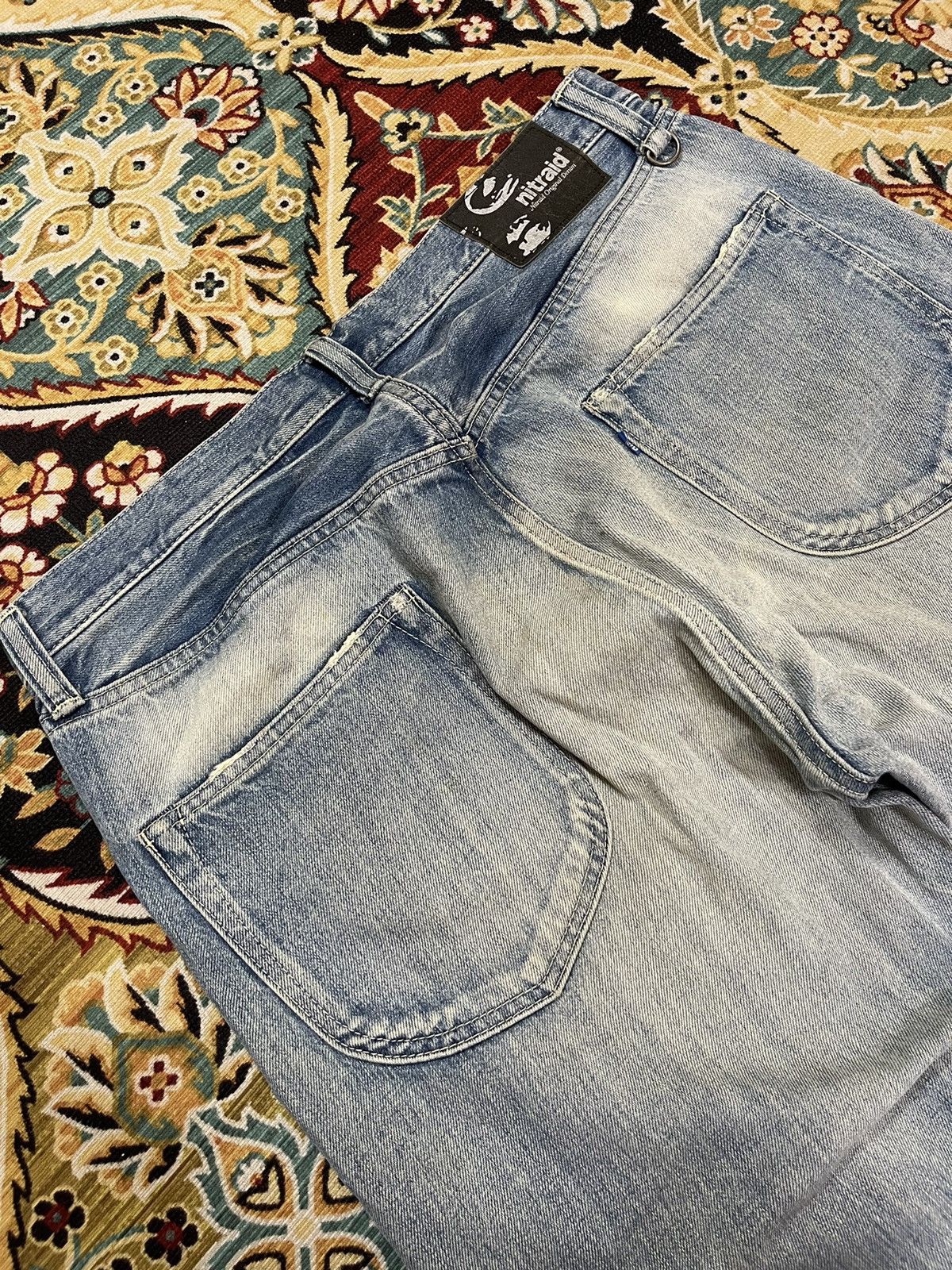 Nitraid Nitraid Destroyed Ripped Baggy Distressed Vintage Jeans Size US 35 - 10 Thumbnail