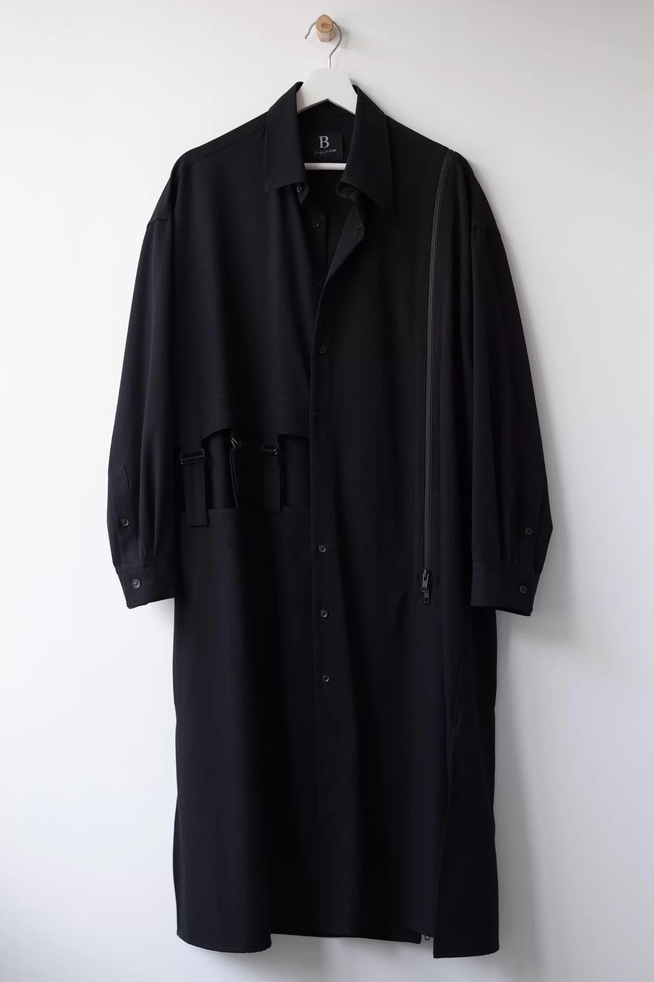 Yohji Yamamoto Yohji Yamamoto 19AW Decon Zip Shirt Coat Gaba Wool S2 Size US M / EU 48-50 / 2 - 2 Thumbnail
