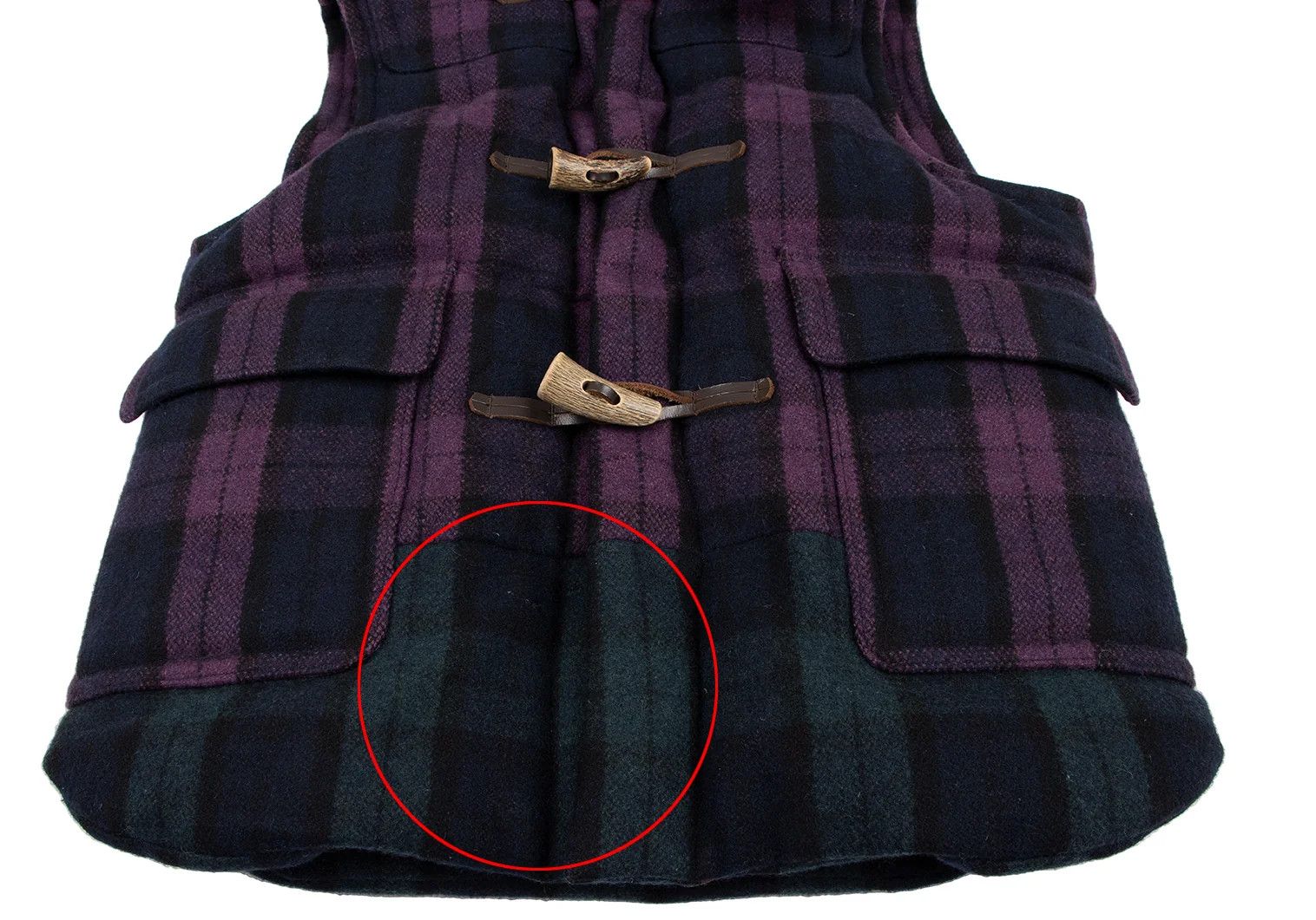 Ganryu Check Hooded Down Vest in Purple, Navy, and Green Size US S / EU 44-46 / 1 - 11 Thumbnail
