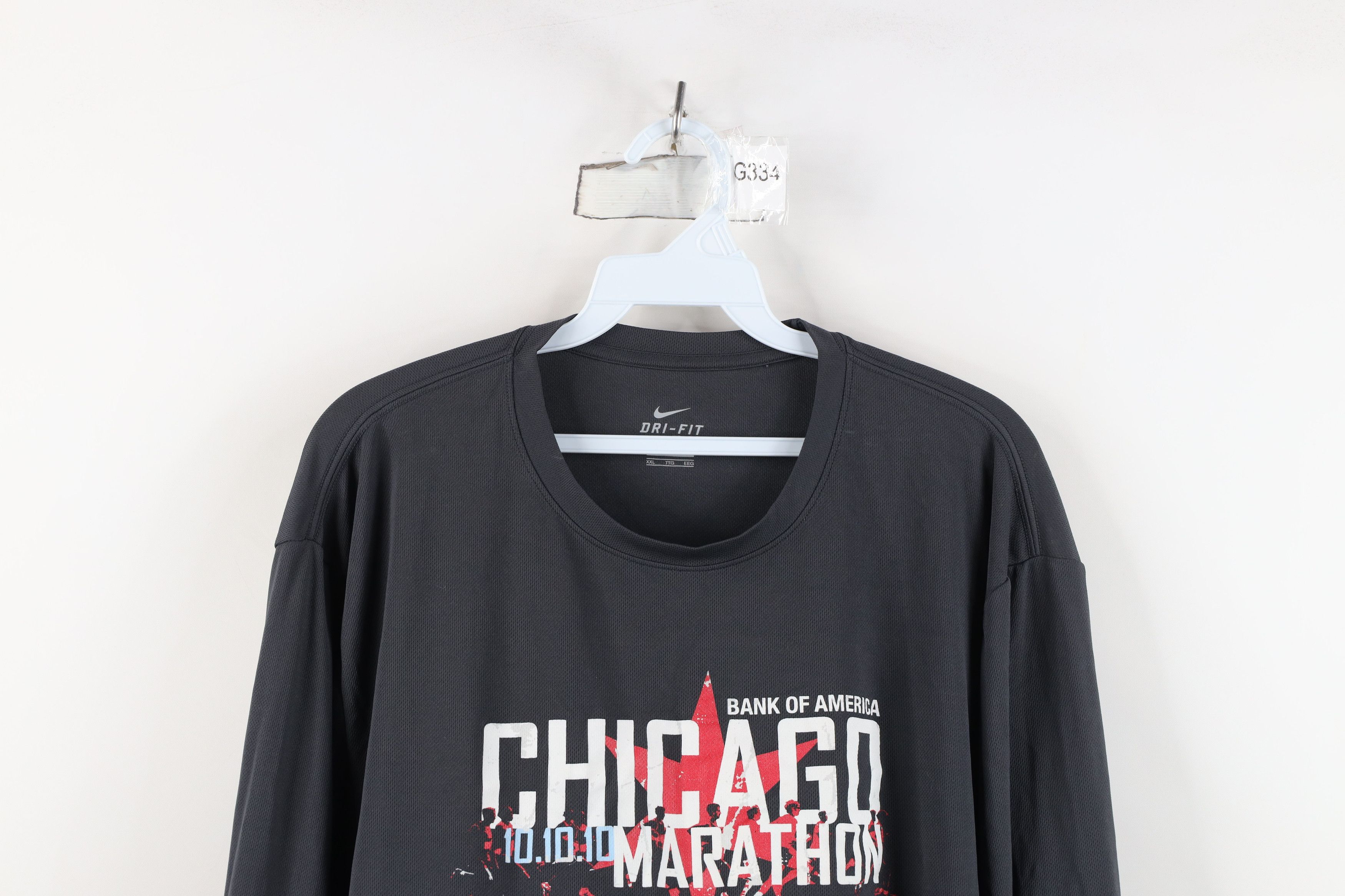 Nike Y2K Nike Chicago Marathon Center Swoosh Long Sleeve T-Shirt Size US XXL / EU 58 / 5 - 2 Thumbnail