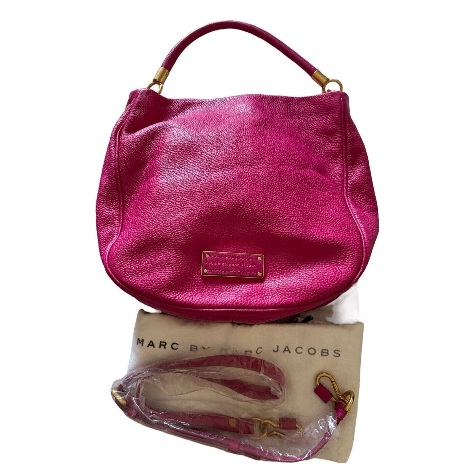 Marc Jacobs Marc Jacobs Classic Hillier Leather Hobo Bag Pink Dust bag Size ONE SIZE - 1 Thumbnail