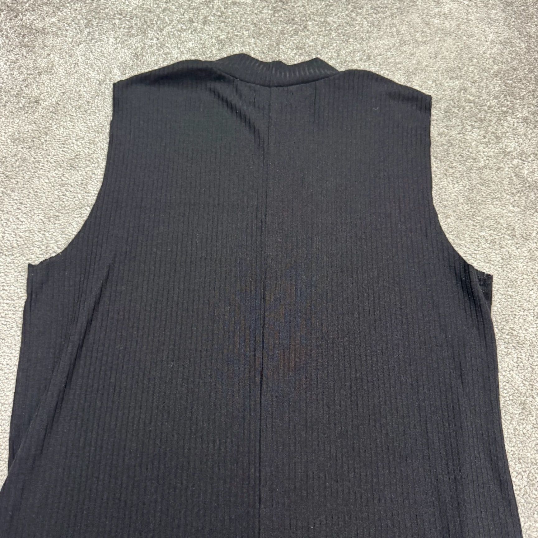 Topman Topman Dress Shirt Womens Sleeveless Ribbed Knit Mock Neck Knee Length Black M Casual Classic Size M / US 6-8 / IT 42-44 - 3 Thumbnail