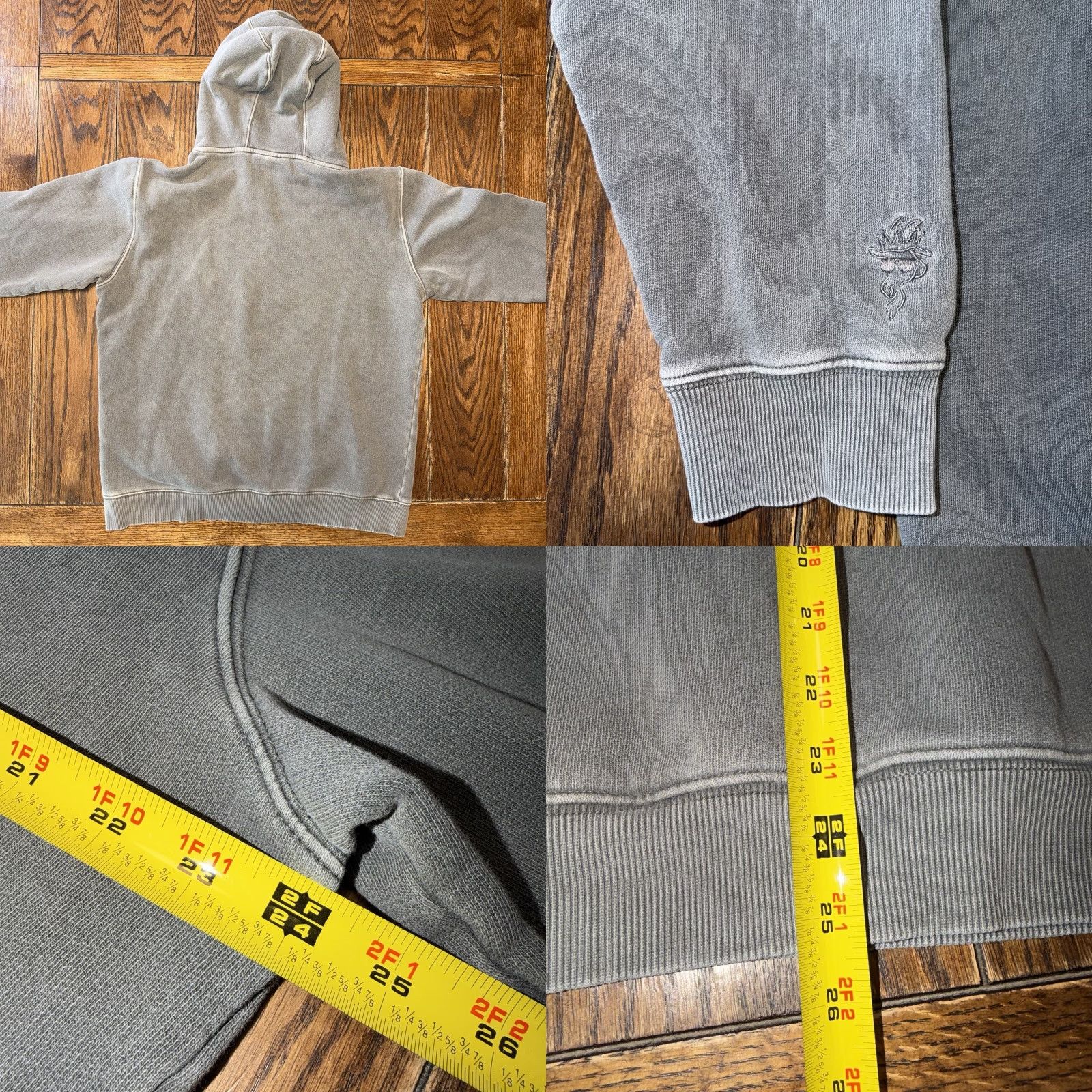 Vintage GOAT USA Mens Large Sweatshirt Gray Hoodie Pullover Kangaroo Pocket Embroidered Logo Size US L / EU 52-54 / 3 - 8 Thumbnail