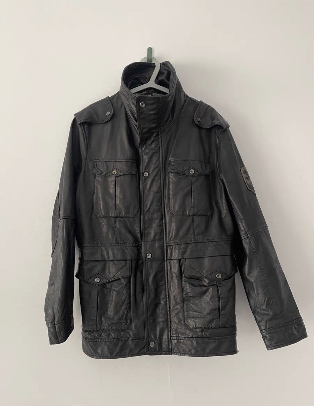 Diesel Diesel Safari Stand Collar Leather Jacket Size US XXL / EU 58 / 5 - 1 Thumbnail