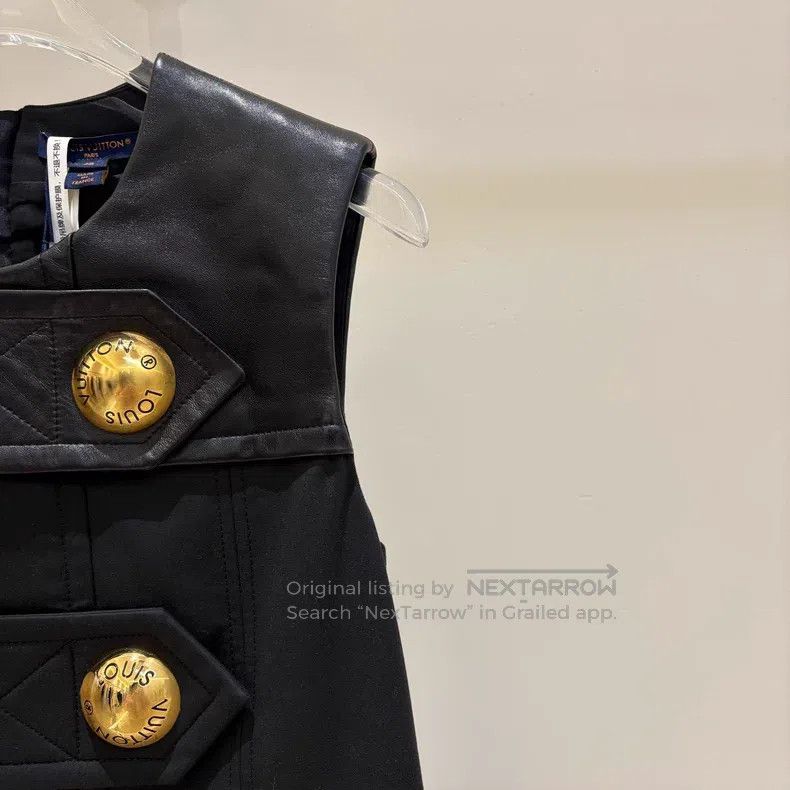 Louis Vuitton Louis Vuitton SS23 Leather Detail Snap Sleeveless Dress Size XS / US 0-2 / IT 36-38 - 3 Thumbnail