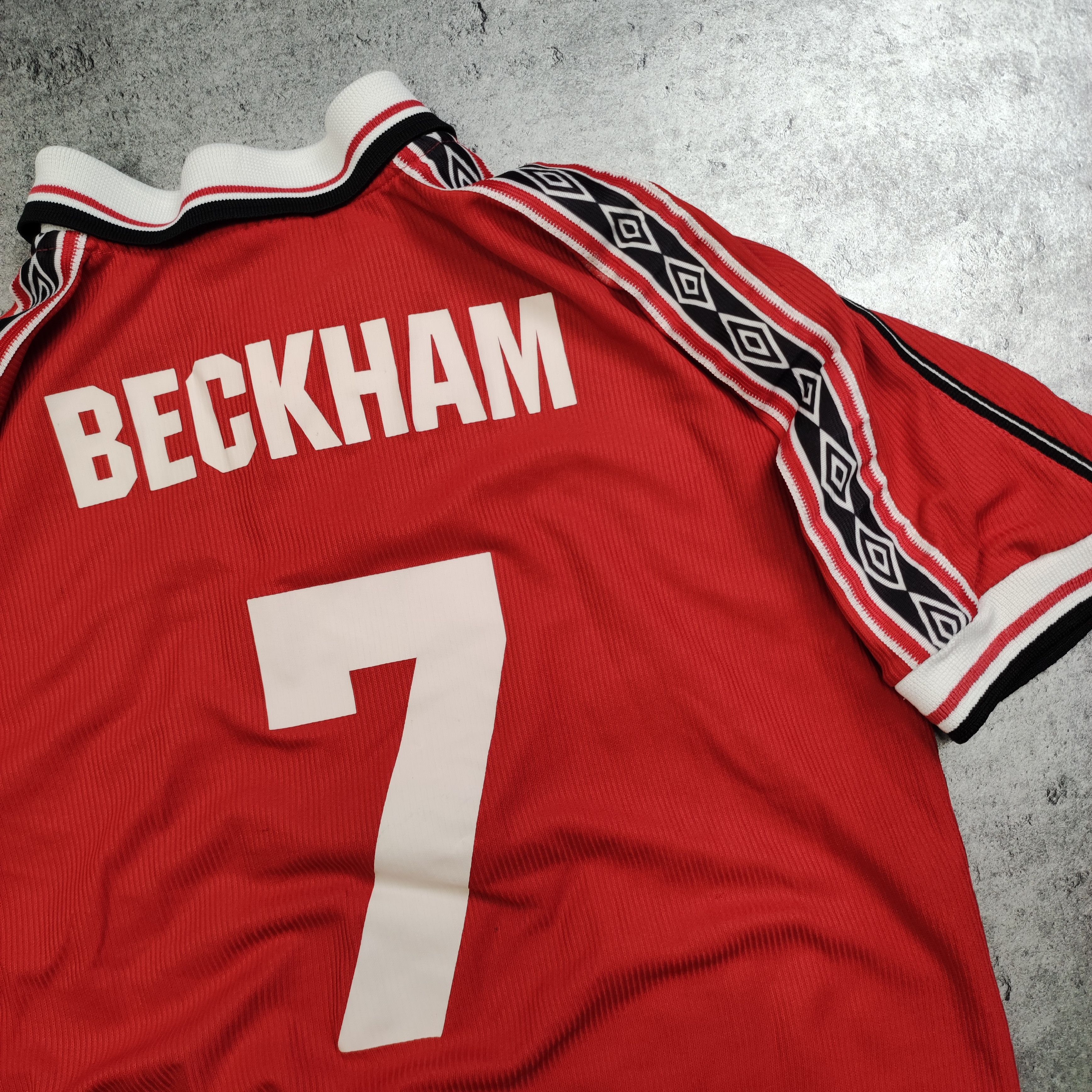 Vintage RARE 1998 Vintage #7 Beckham Manchester United Jersey Size US XXS / EU 40 - 12 Thumbnail