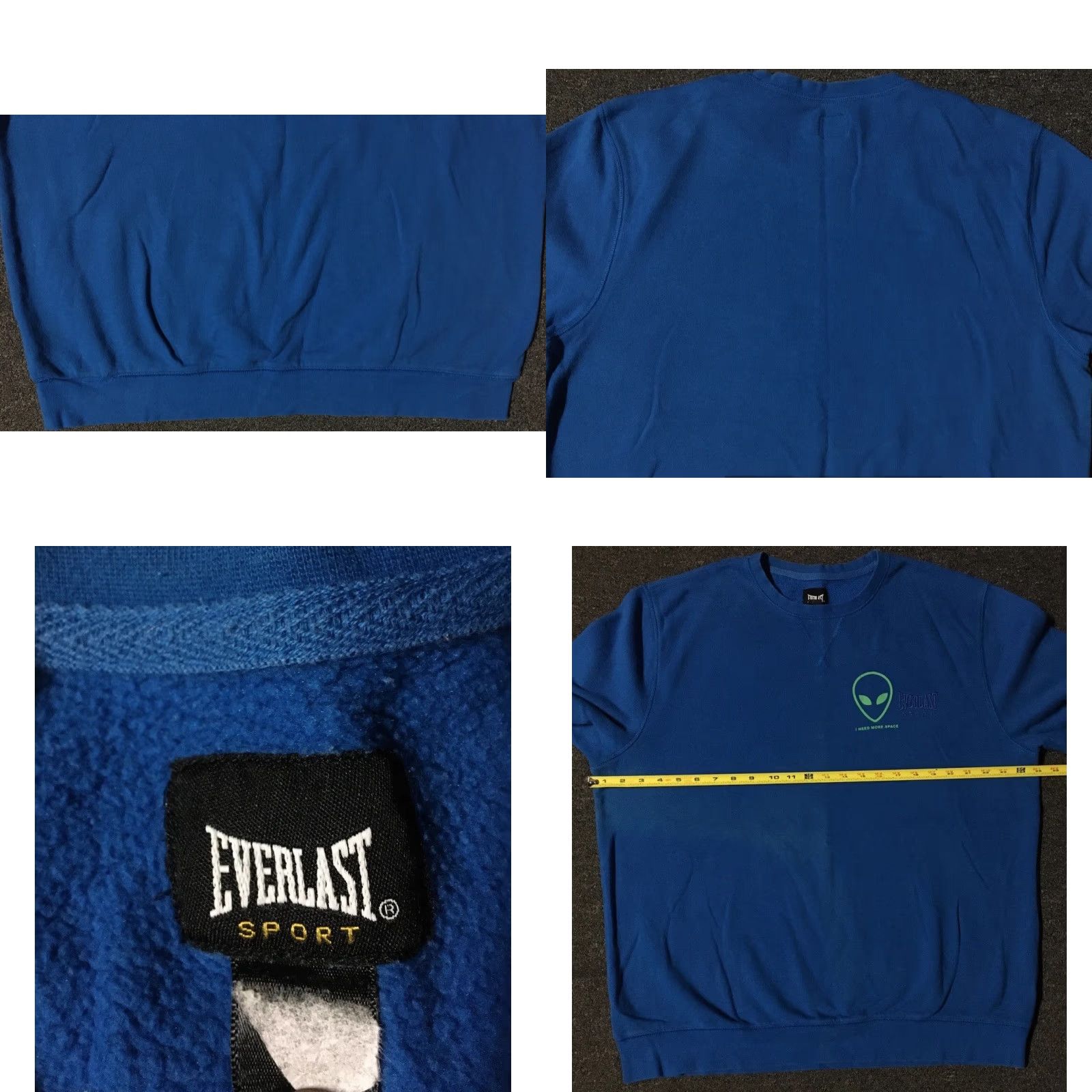 Vintage VINTAGE Alien I Need More Space Sweatshirt XL Blue Logo Grunge 90s Y2K Hoodie Mens Pullover Sweatshirt Size US XL / EU 56 / 4 - 8 Thumbnail