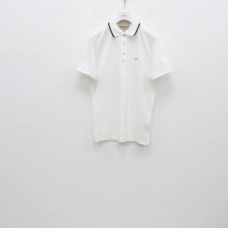 Burberry Burberry White Cotton Men's Short Sleeve Polo Size US S / EU 44-46 / 1 - 1 Thumbnail