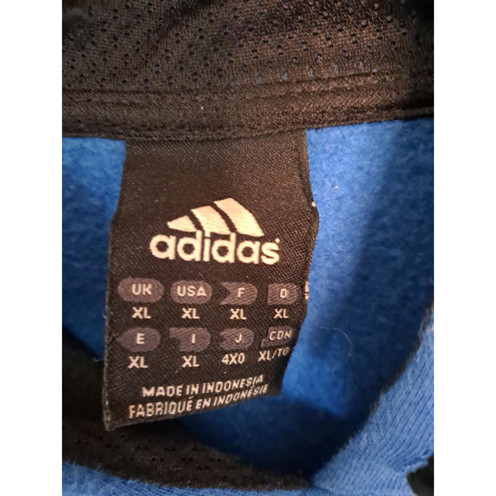 Adidas Adidas Blue Hooded Sweatshirt Size XL Size US XL / EU 56 / 4 - 2 Thumbnail