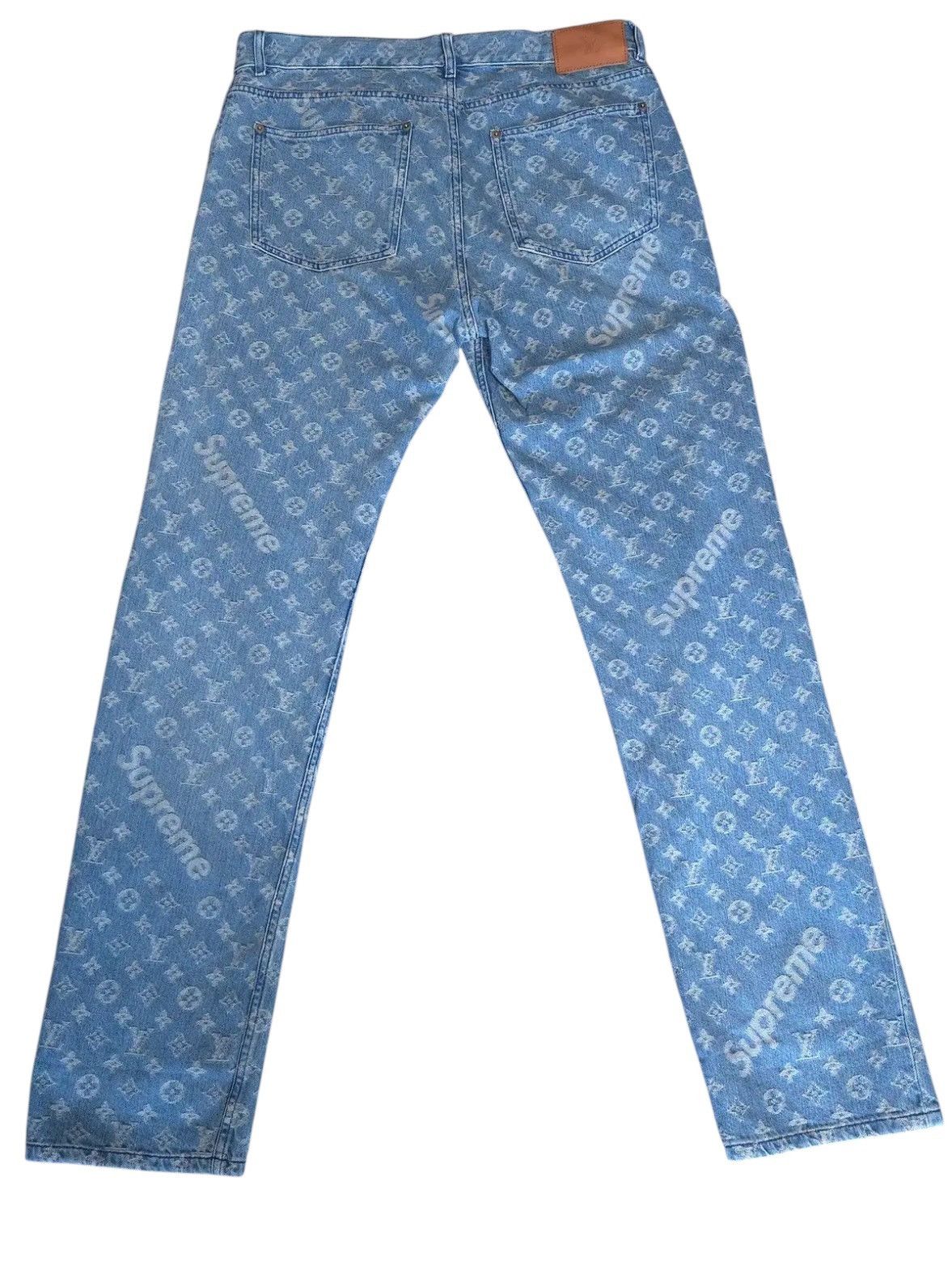 Louis Vuitton × Supreme Louis Vuitton X Supreme Monogram Denim Pants Size US 34 / EU 50 - 2 Thumbnail
