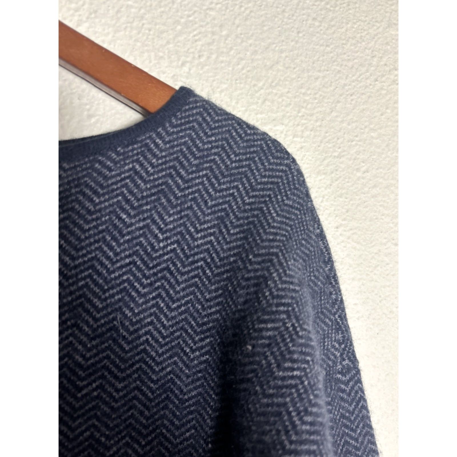 J. Jill J. Jill Wearever Pullover Sweater S Petite Gray Herringbone Wool Blend Womens Size S / US 4 / IT 40 - 6 Thumbnail