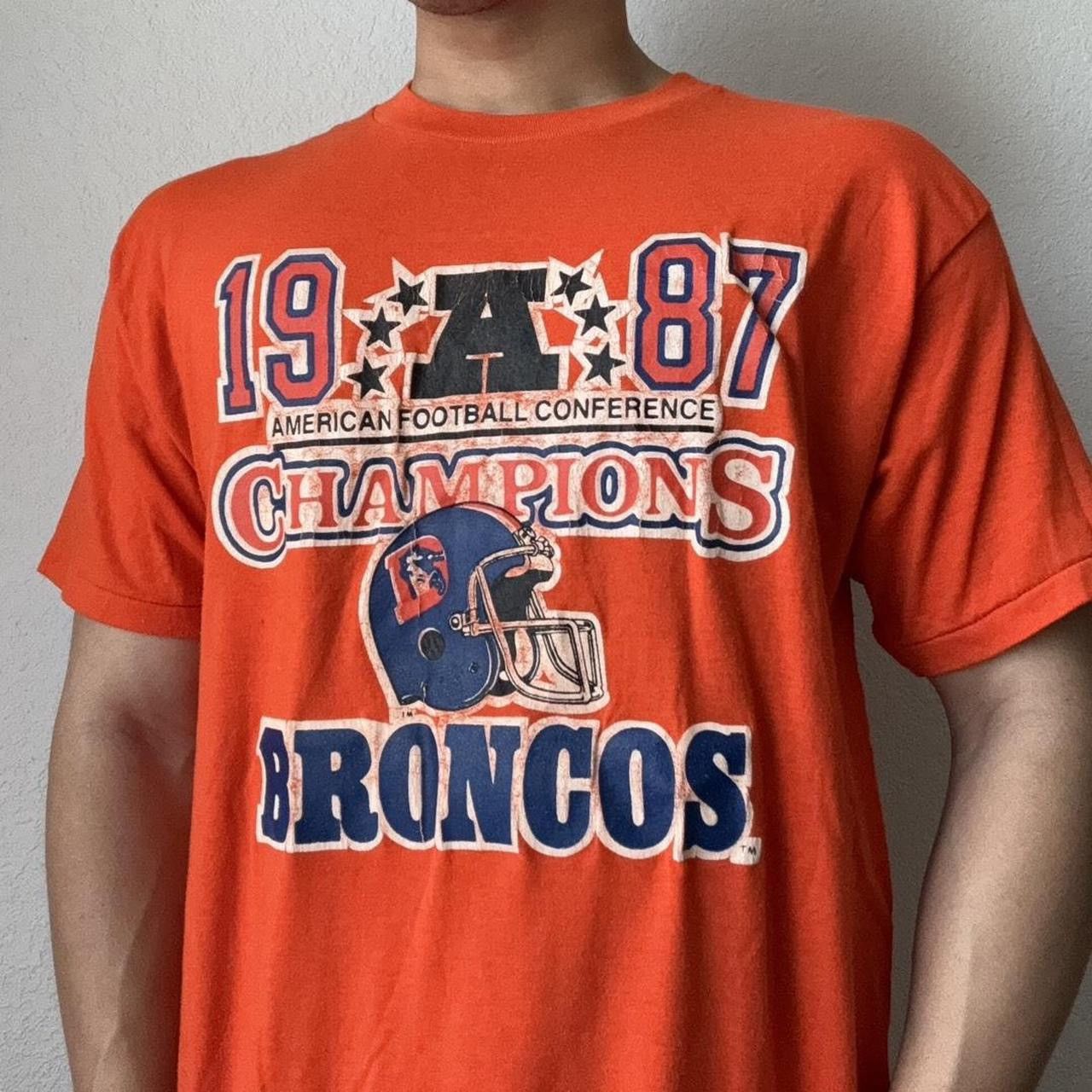 Champion × Vintage Vintage 1987 Denver Broncos AFC Champs Graphics Orange Tee Size US XL / EU 56 / 4 - 4 Thumbnail