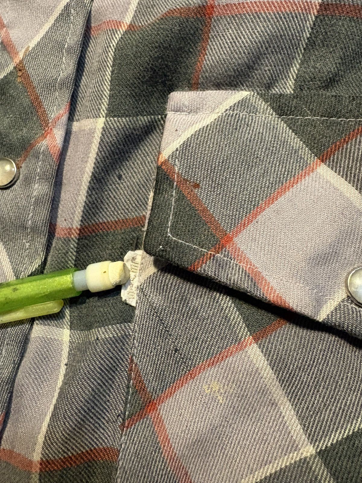 Levi's 🔥Vintage 60s Levi's Strauss Big E Western Pearl Snap Flannel Size US M / EU 48-50 / 2 - 3 Thumbnail
