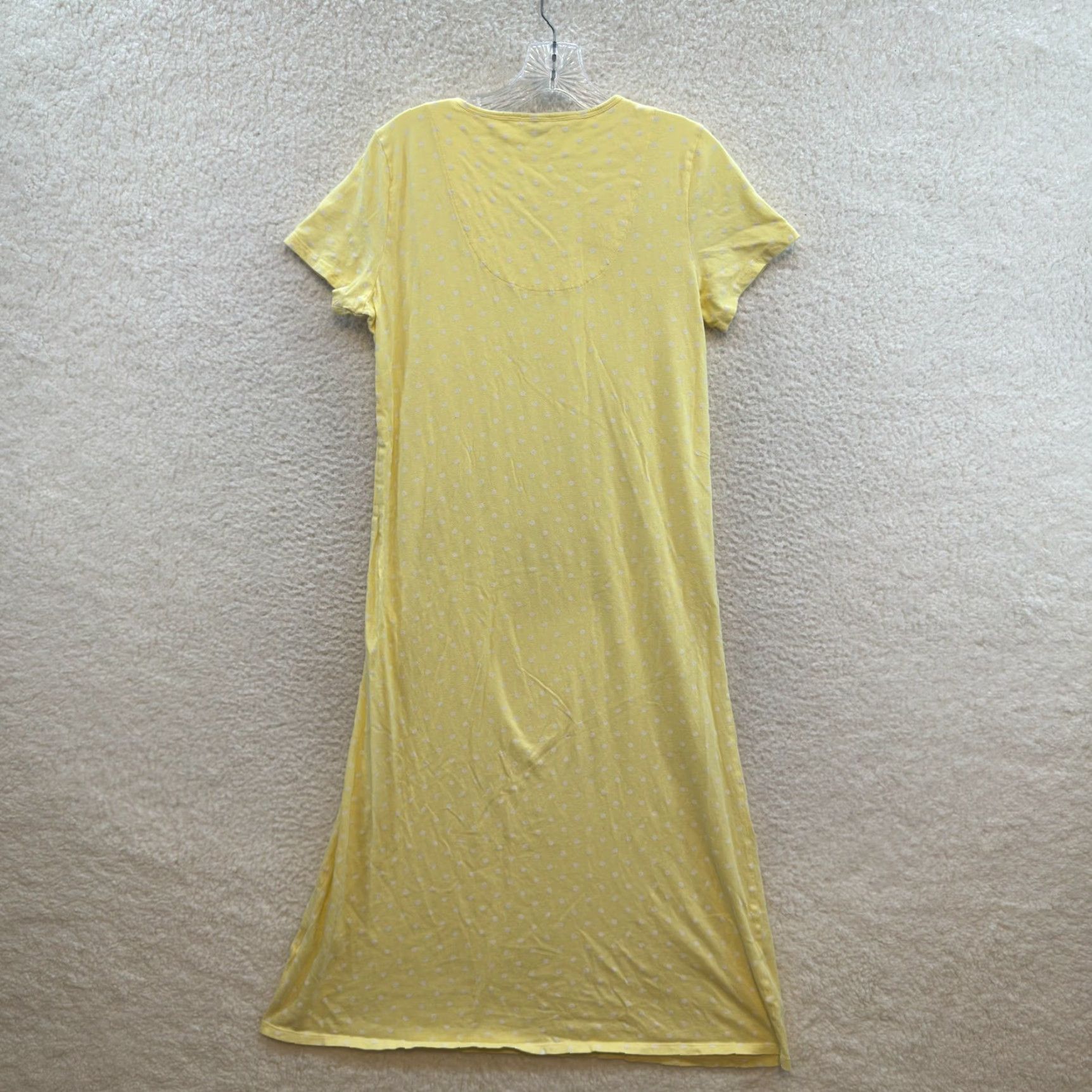 Charter Club VINTAGE Charte Club Nightgown Sleep Dress Polka Dot Yellow Nightie Grandma Prairie M Size Women Short Sleeve Dress Size M / US 6-8 / IT 42-44 - 2 Thumbnail