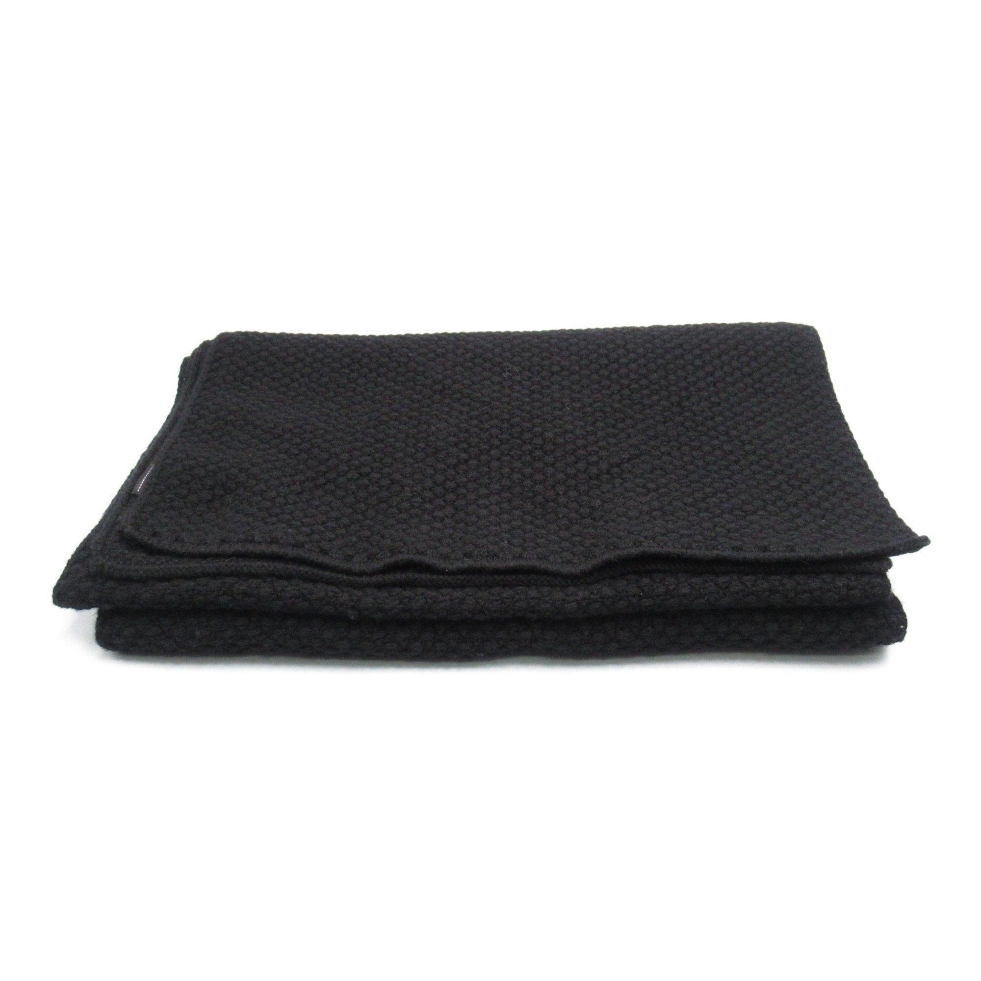 image of Chanel Coco Mark Muffler Black Cashmere, Women's