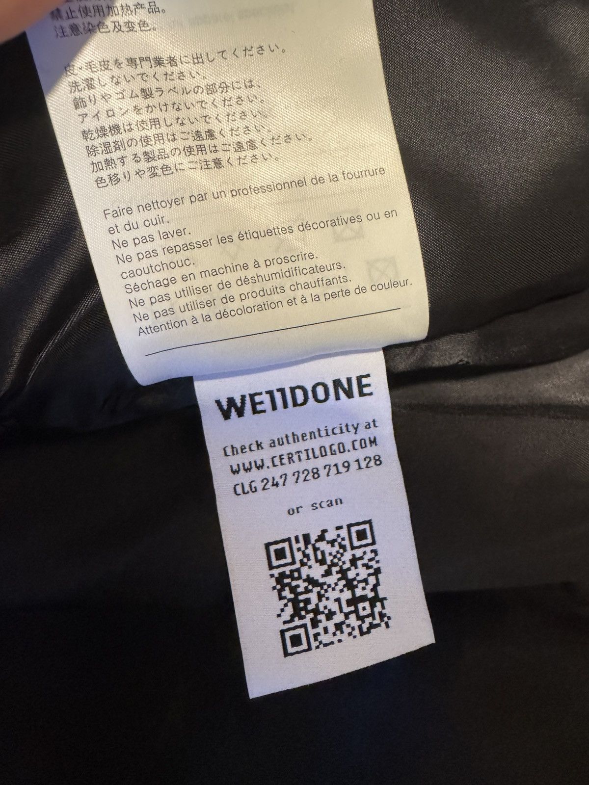 WE11DONE WE11DONE Black Oversized Jacket Size L Size US L / EU 52-54 / 3 - 7 Thumbnail