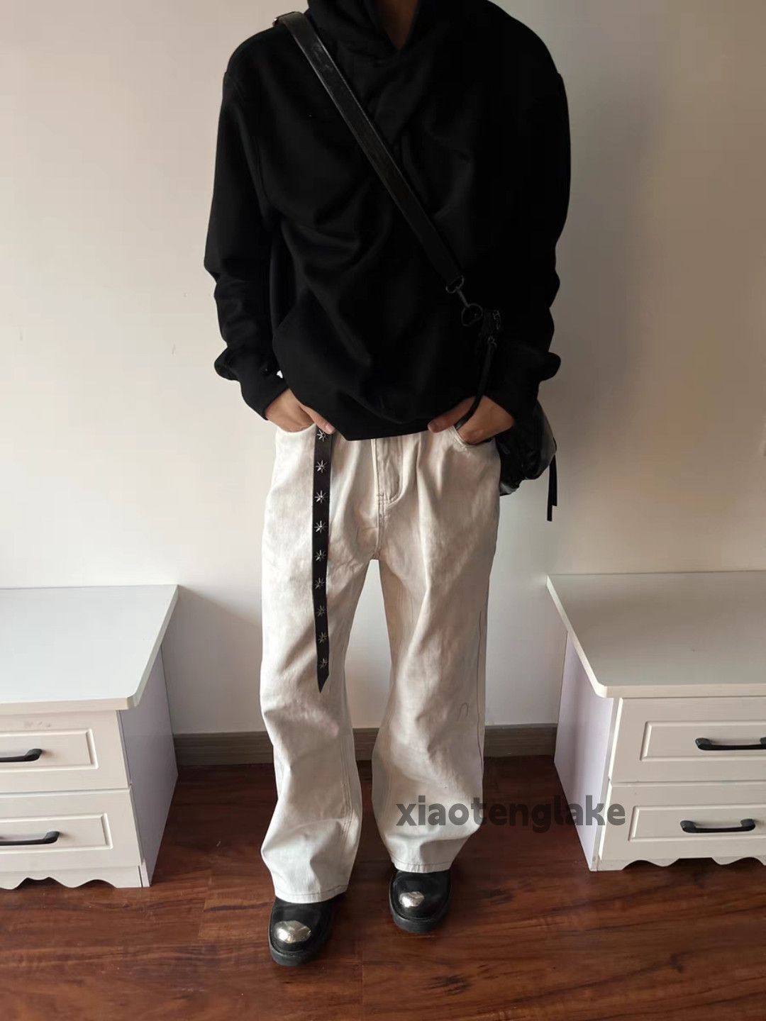 Designer × Jean × Vintage Unisex utility punk hiphop loose baggy paint stain jeans Size US 32 / EU 48 - 1 Thumbnail