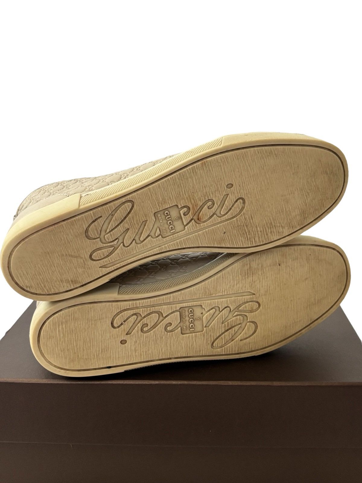 Gucci Gucci Monogram leather sneakers Size US 7.5 / IT 37.5 - 7 Thumbnail