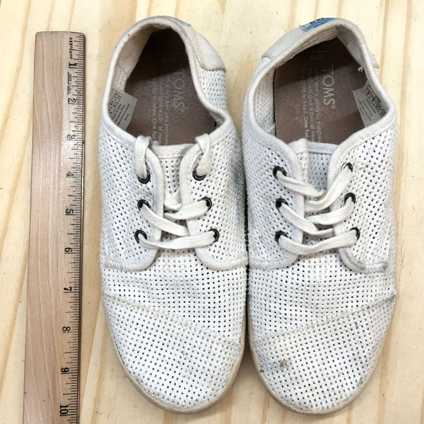 Toms TOMS Shoes Womens 6 Paseo Comfort Sneakers White Leather Lace Up Low Top Sneaker Mens? Size M / US 6-8 / IT 42-44 - 7 Thumbnail