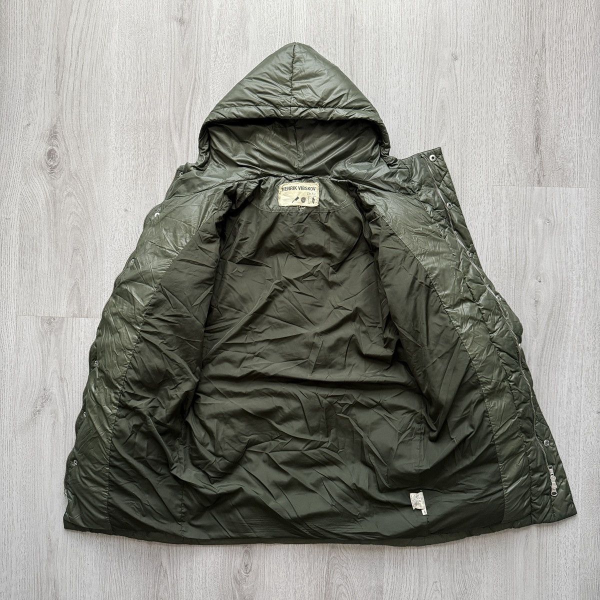 Henrik Vibskov Henrik Vibskov Khaki Green Down Puffer Parka Jacket Size US XS / EU 42 / 0 - 3 Thumbnail