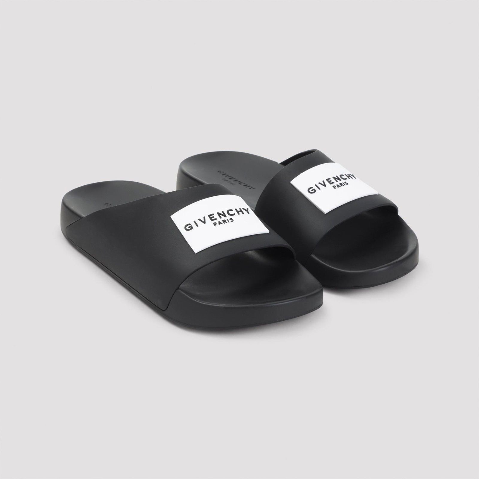 Givenchy GIVENCHY Men's Black Rubber Slide Sandals New & Authentic (M Size US 10 / EU 43 - 2 Thumbnail