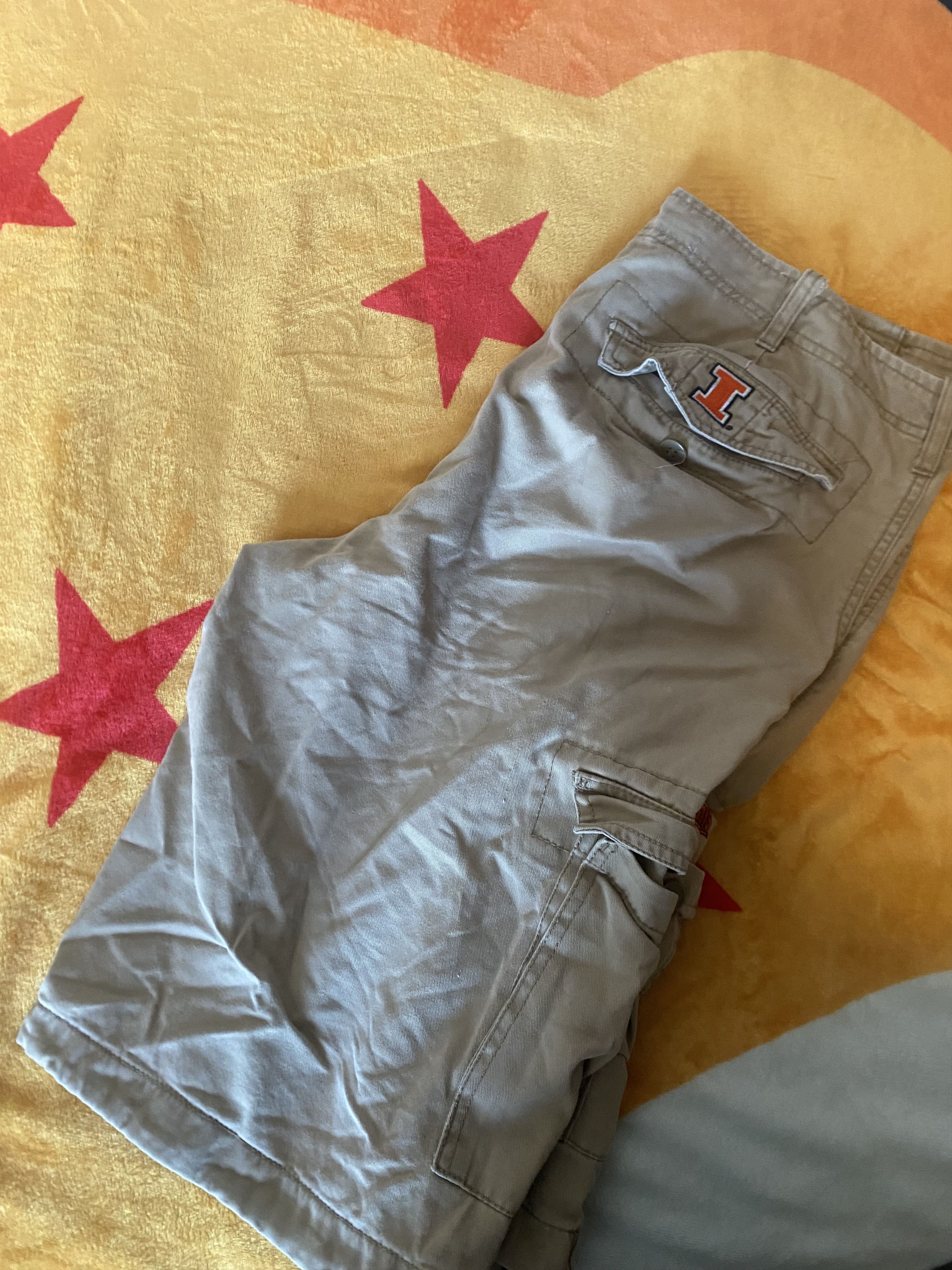 Other Illinois Fighting Illini Khaki Cargo Shorts Size US 36 / EU 52 - 4 Thumbnail