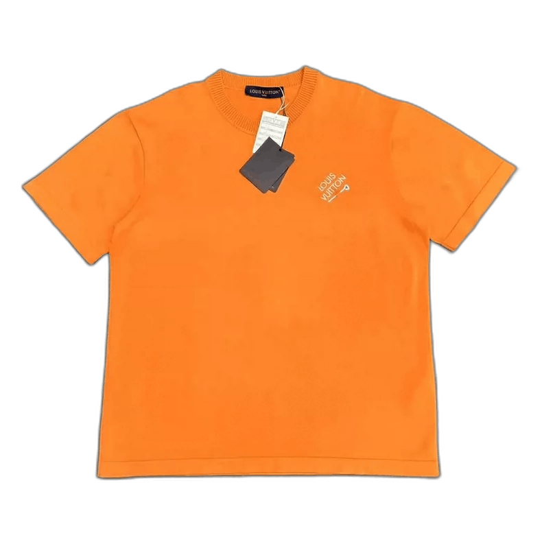 Louis Vuitton Louis Vuitton Orange Short Sleeve Knit Shirt-yf Size US XL / EU 56 / 4 - 1 Thumbnail