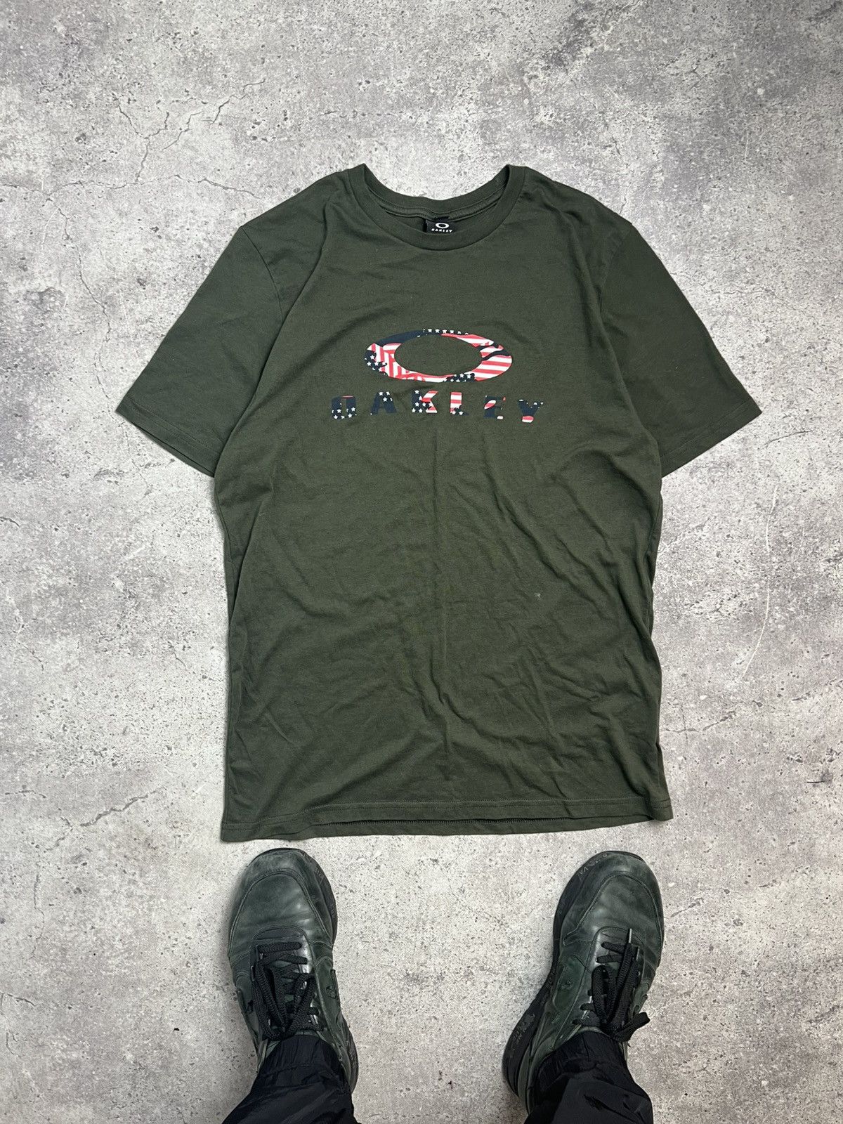 Oakley × Vintage Oakley Software Vintage USA Flag T-Shirt Tee 90s Size US S / EU 44-46 / 1 - 1 Thumbnail