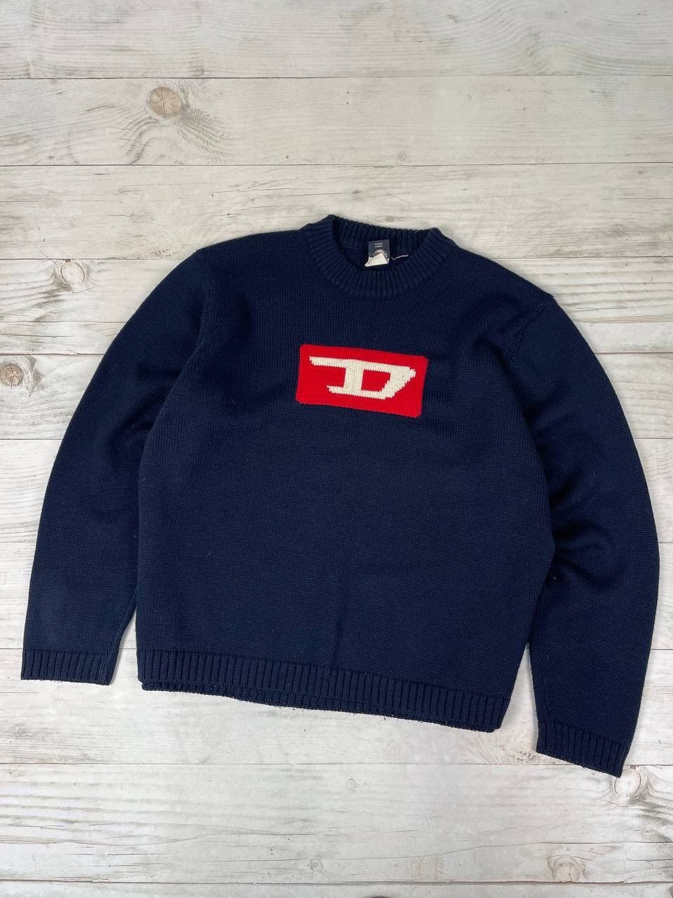 Vintage Diesel Big Logo Wool Knit Sweater