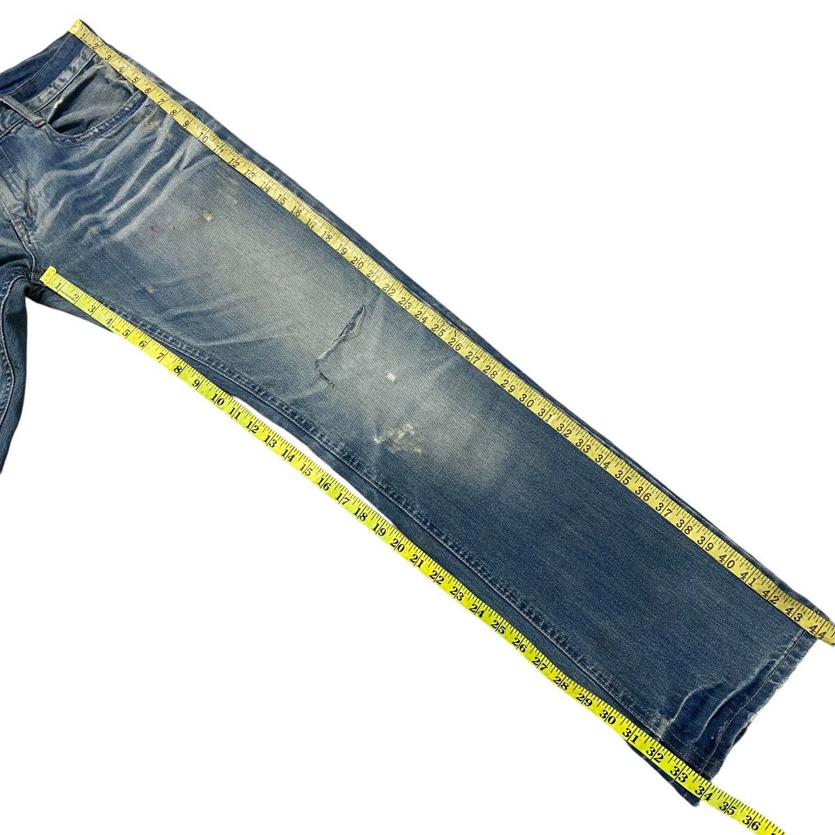 Japanese Brand CRAZY LEOPARD Denim Poker Jeans Ripped Size US 32 / EU 48 - 19 Thumbnail