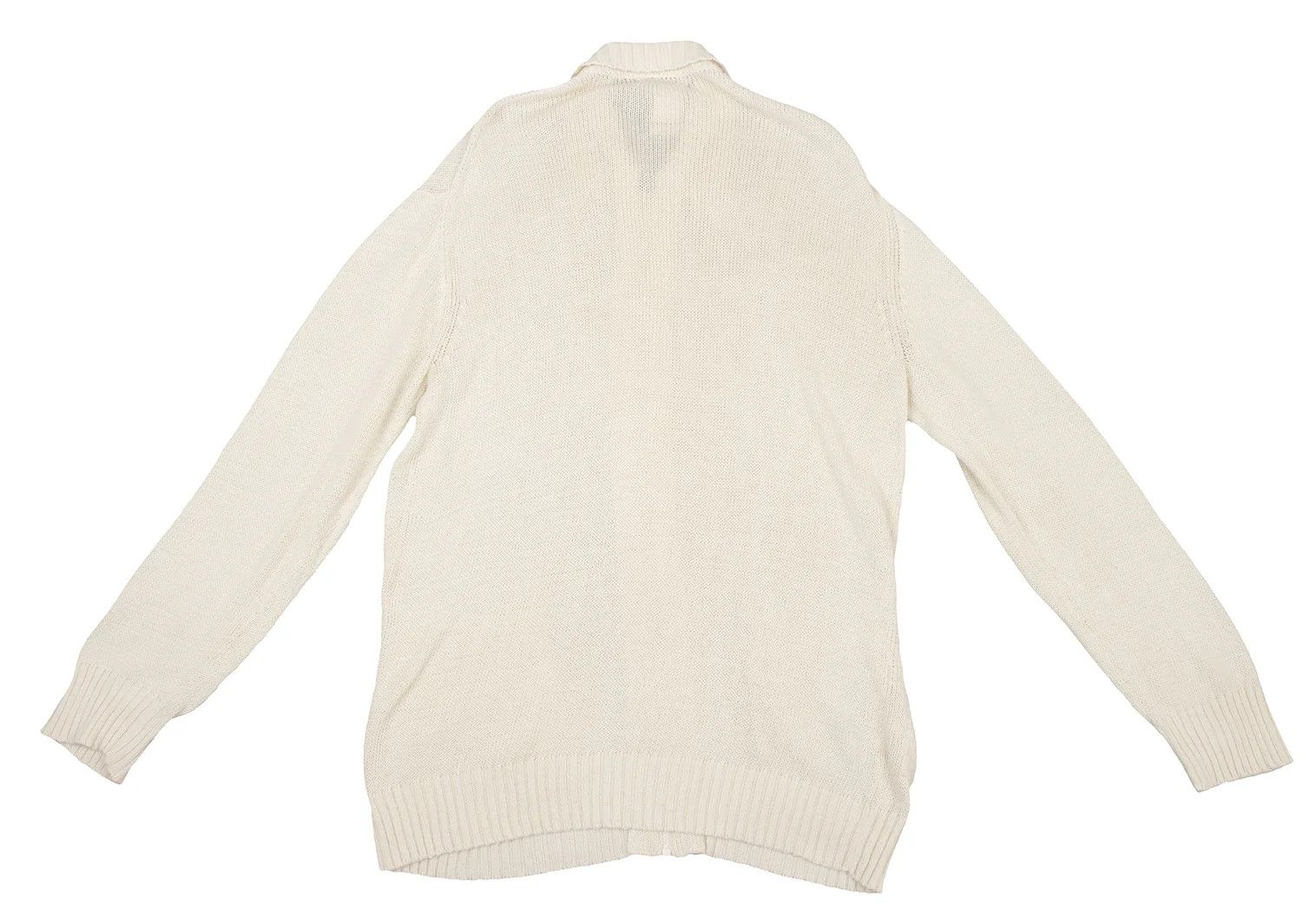 Yohji Yamamoto Yohji Yamamoto Cotton Loose Gauge Knit Jacket Cream 3 Size US L / EU 52-54 / 3 - 11 Thumbnail