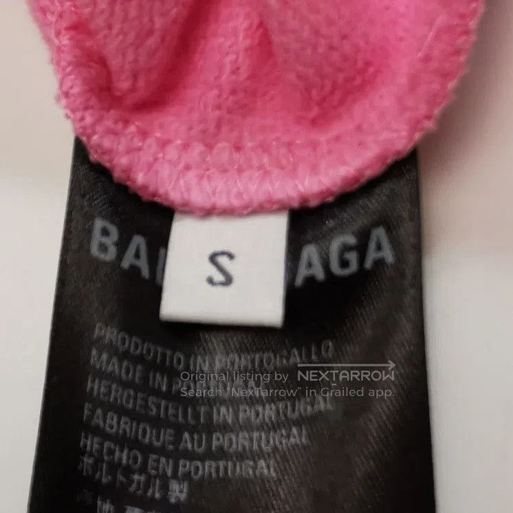 Balenciaga Balenciaga Pink Rhinestone Logo Cotton Hoodie S. Size S / US 4 / IT 40 - 5 Thumbnail