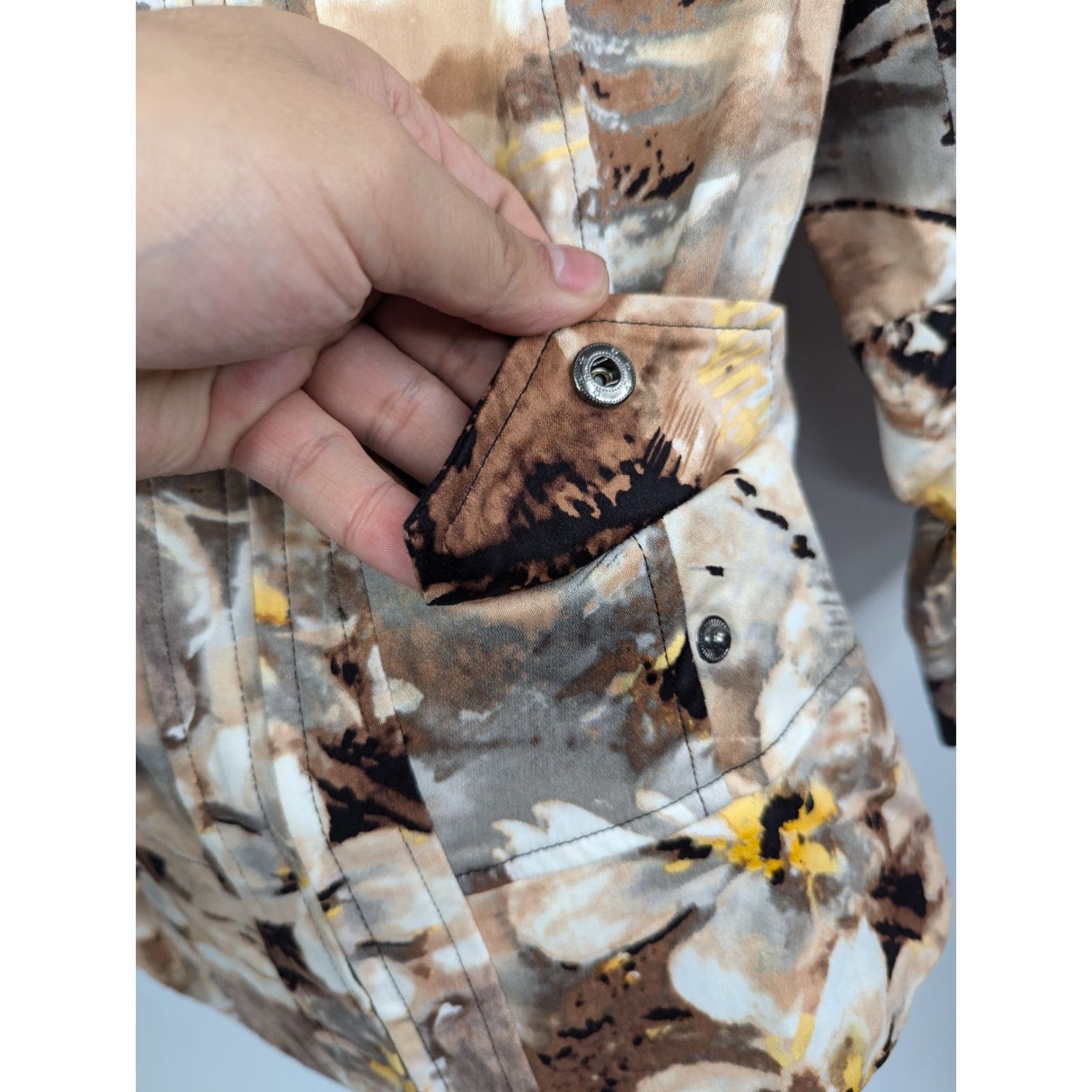 Coldwater Creek VINTAGE Coldwater Creek Camouflage Jacket Brown Black Zip Size 6 Women Size M / US 6-8 / IT 42-44 - 2 Thumbnail