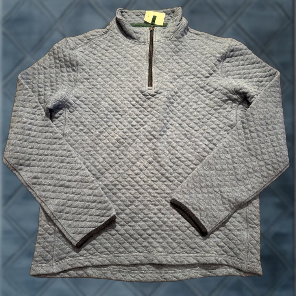 J.Crew J.CREW Jacket Mens Medium Blue Authentic Fleece Sweatshirt 1/4 Zip Quilted Adult Size US M / EU 48-50 / 2 - 1 Thumbnail