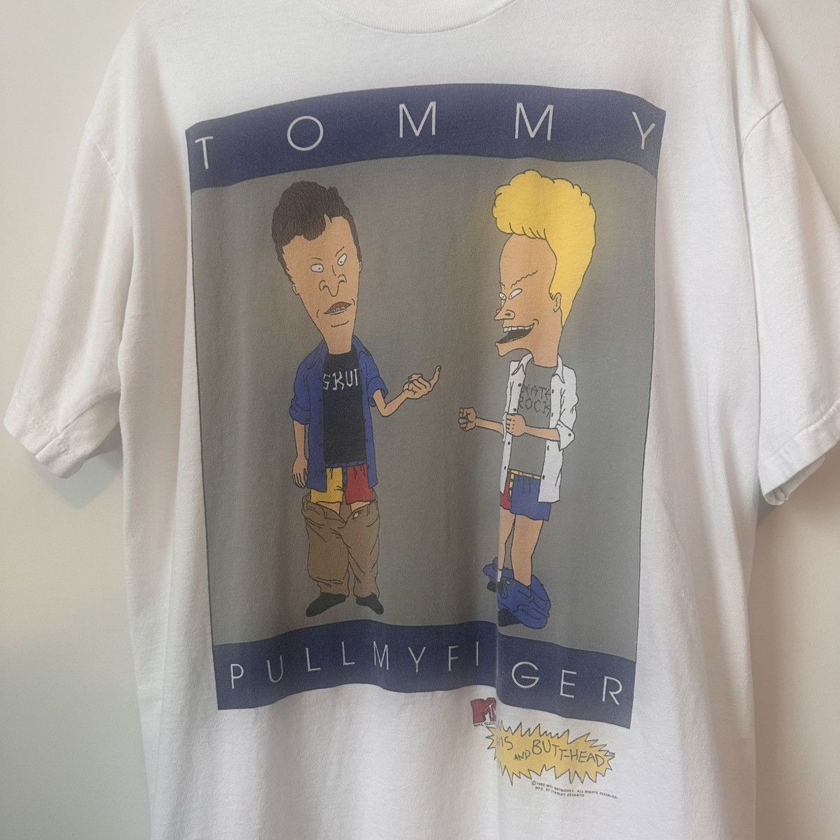 Mtv Vintage Beavis and Butthead Tommy Pullmyfinger Tee Shirt XL Size US XL / EU 56 / 4 - 2 Thumbnail