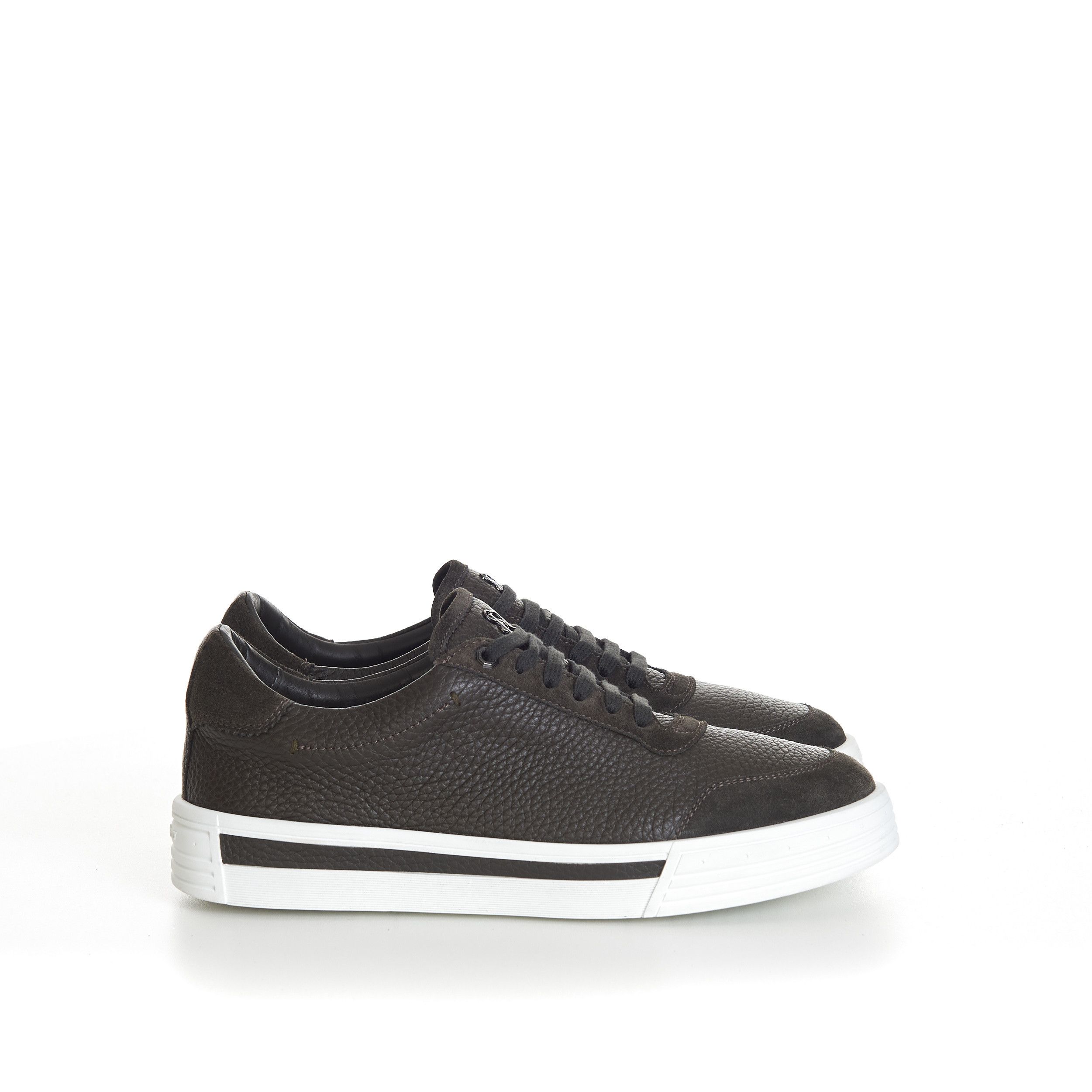 Stefano Ricci Military Green Calfskin Low Top Leather Sneakers Size US 7 / EU 40 - 8 Thumbnail
