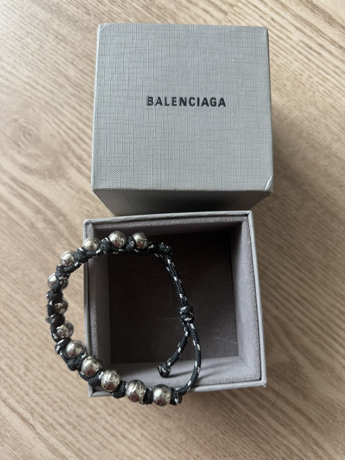 Balenciaga Balenciaga Malibu Ball Bracelet Silver/Black Size ONE SIZE - 2 Thumbnail