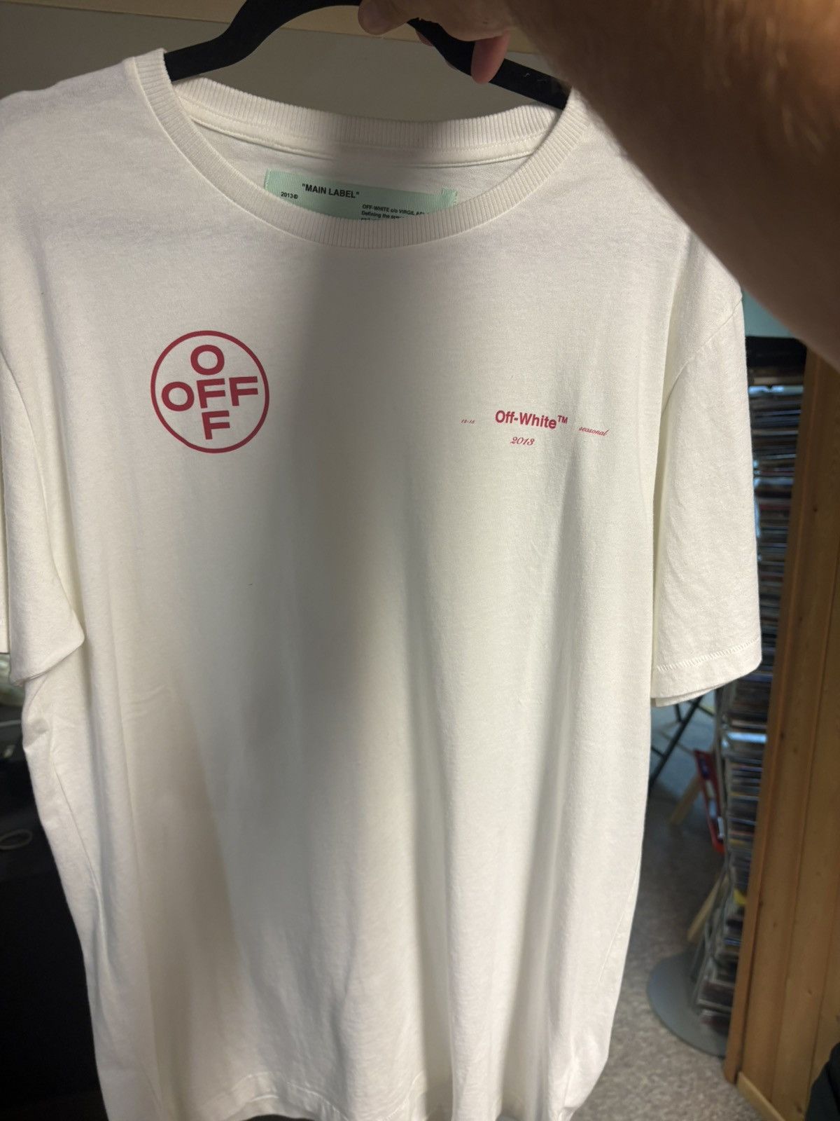 Off-White Off White Blurred Lines Tee - White - L - Never Worn Size US L / EU 52-54 / 3 - 6 Thumbnail